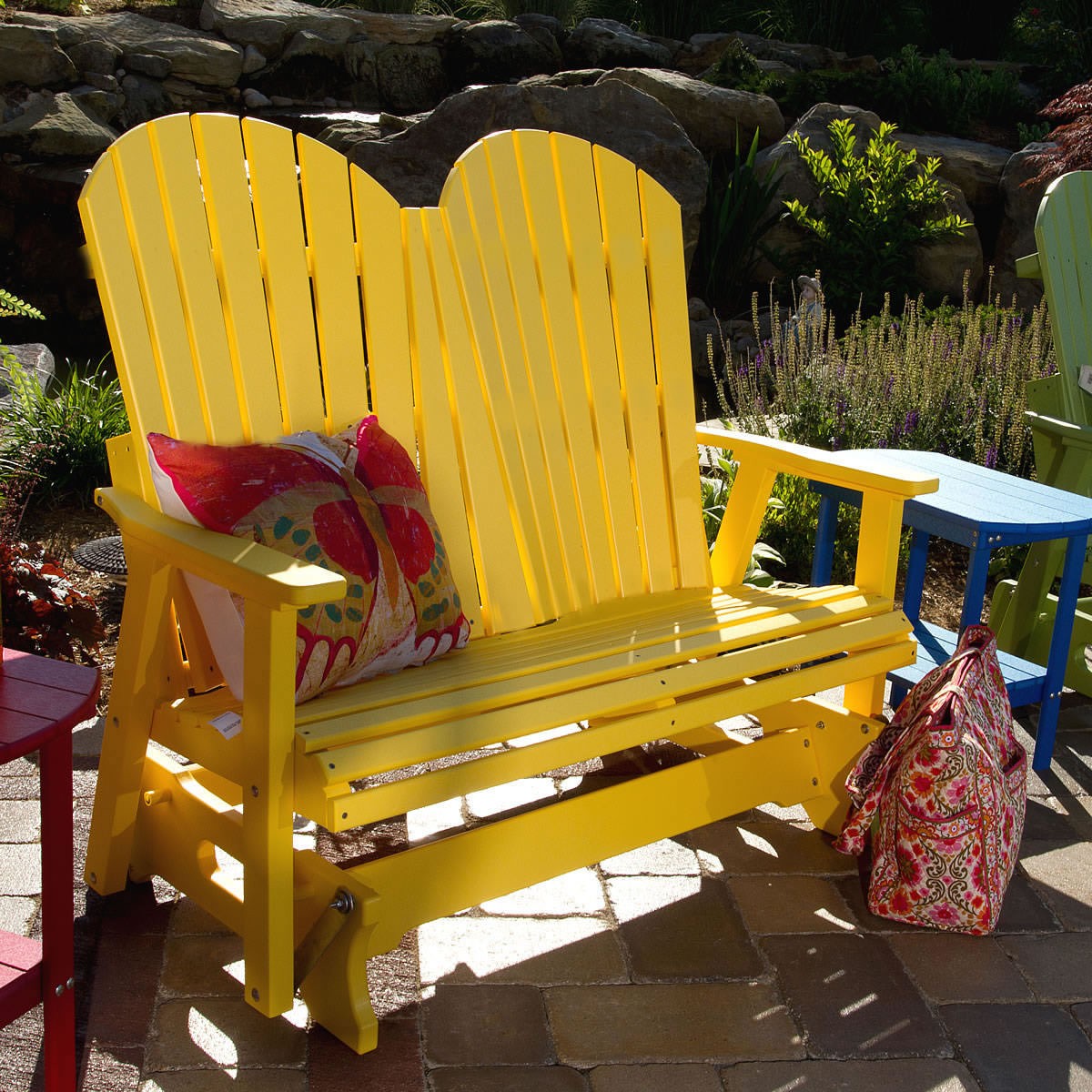 Berlin Gardens Tropical Comfo-Back 4' Poly Glider