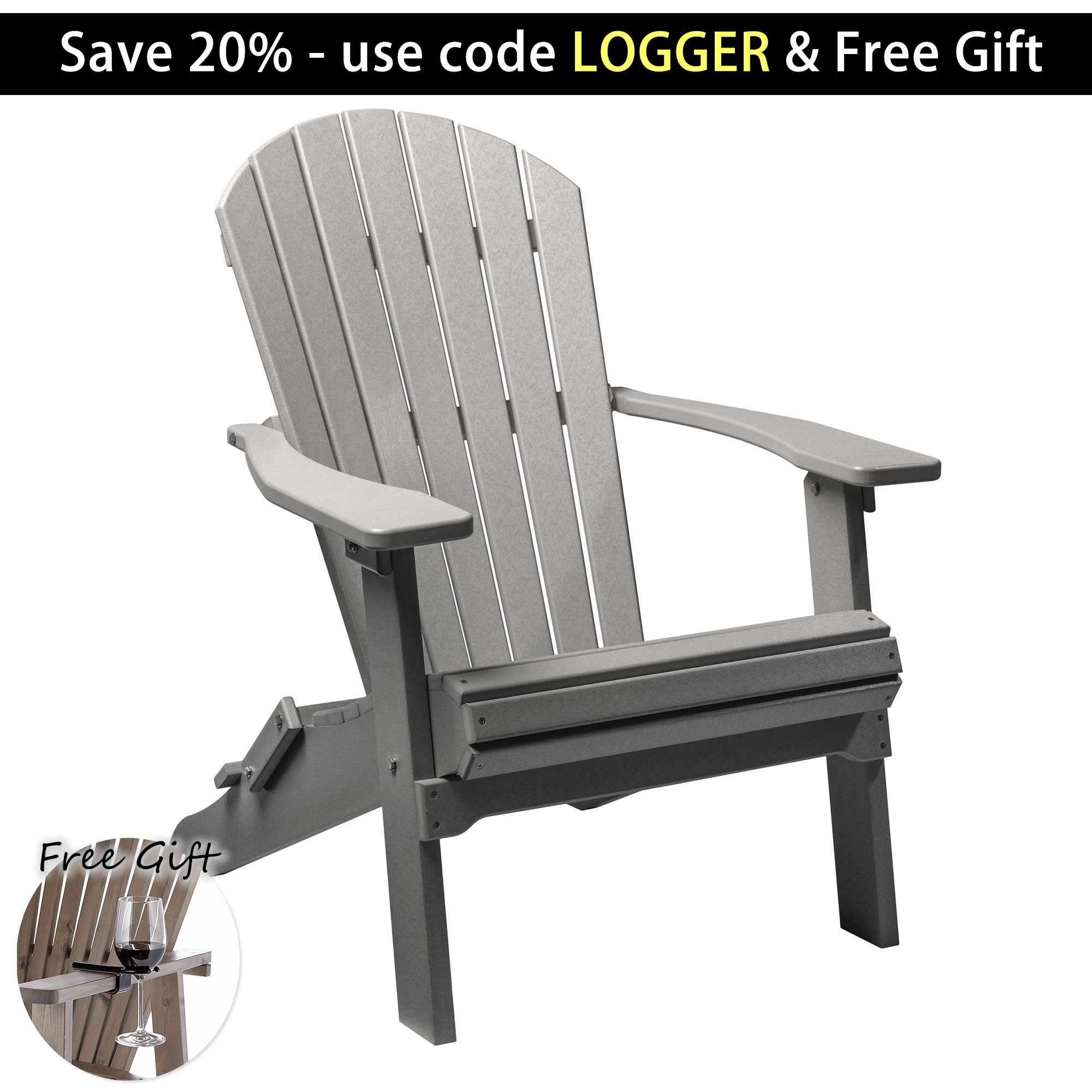 Loggerhead Folding Adirondack Chair