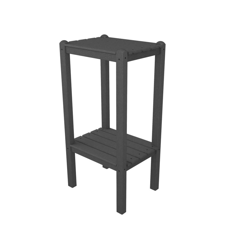 POLYWOOD Two Shelf Bar Side Table
