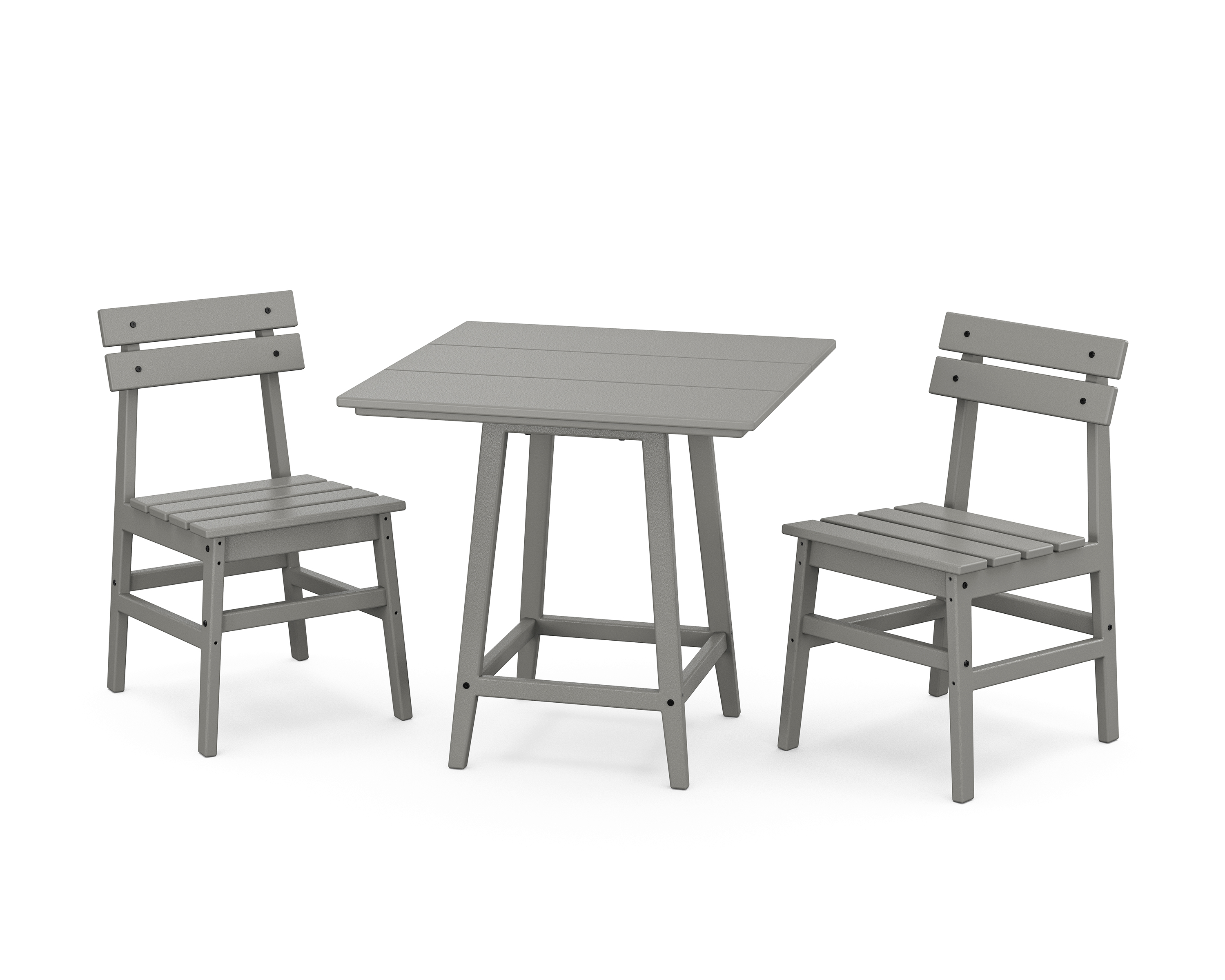 POLYWOOD Modern Studio Plaza Chair 3-Piece Bistro Dining Set