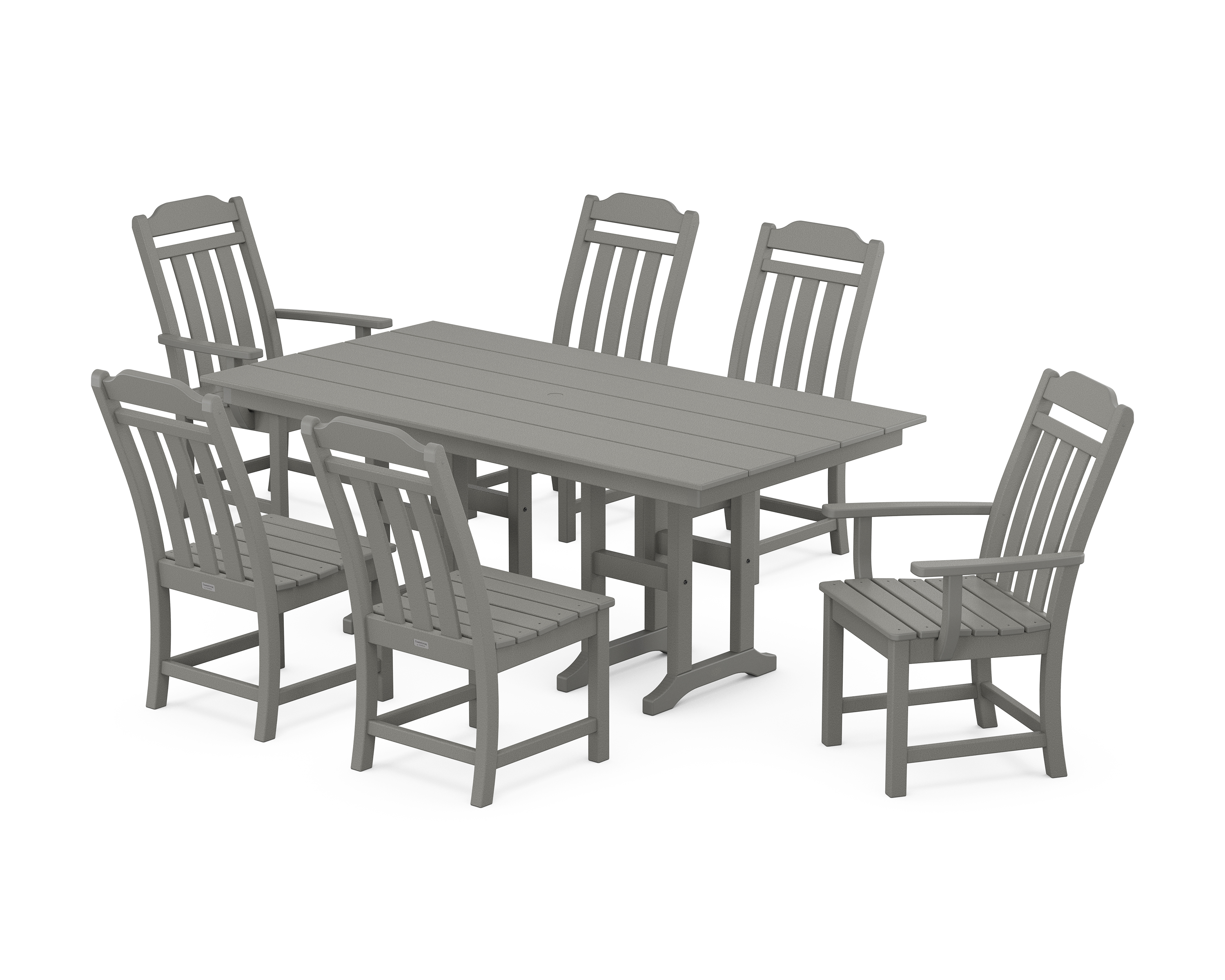 POLYWOOD Cottage 7-Piece Farmhouse Dining Set