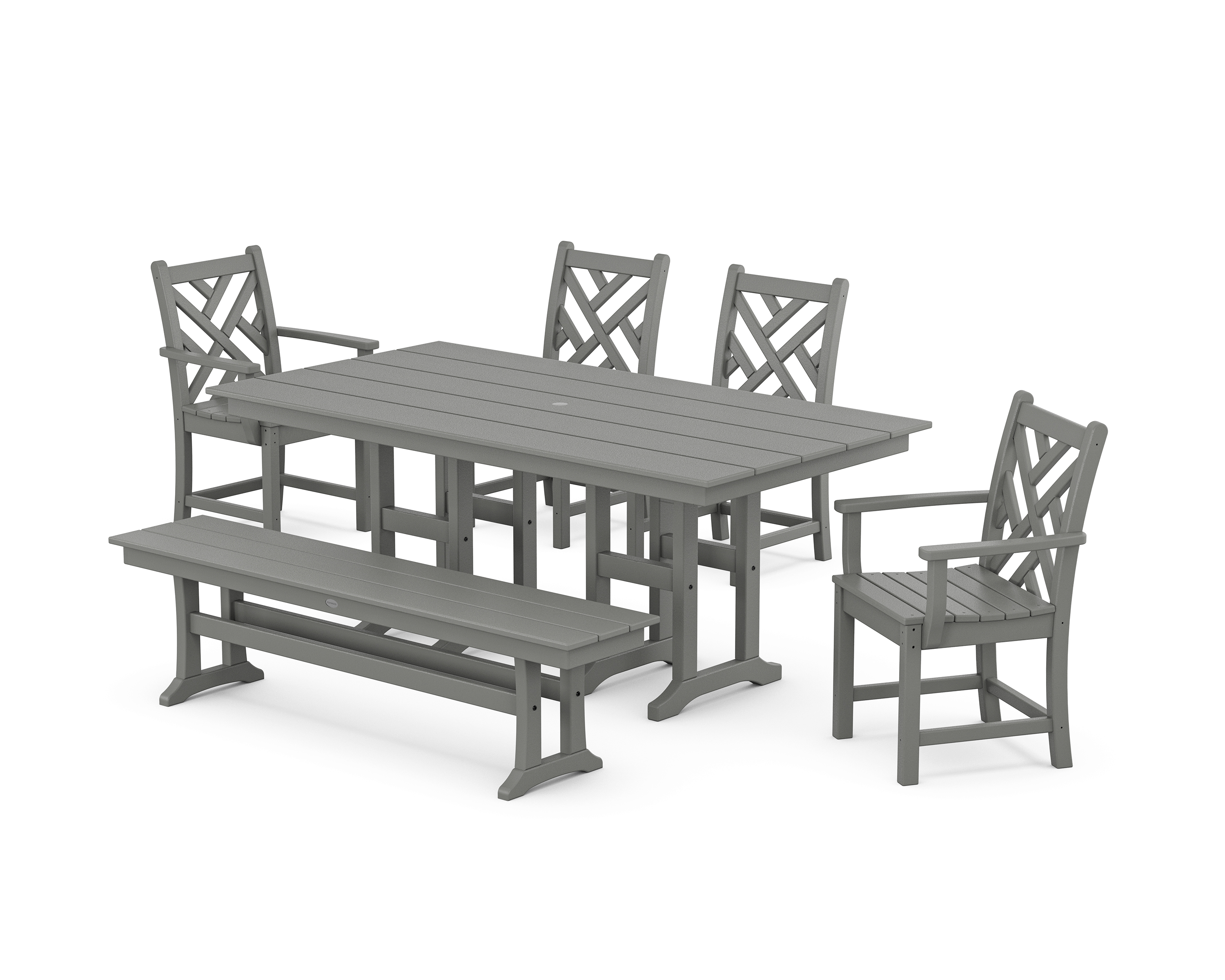 POLYWOOD Chippendale 6-Piece Farmhouse Dining Set