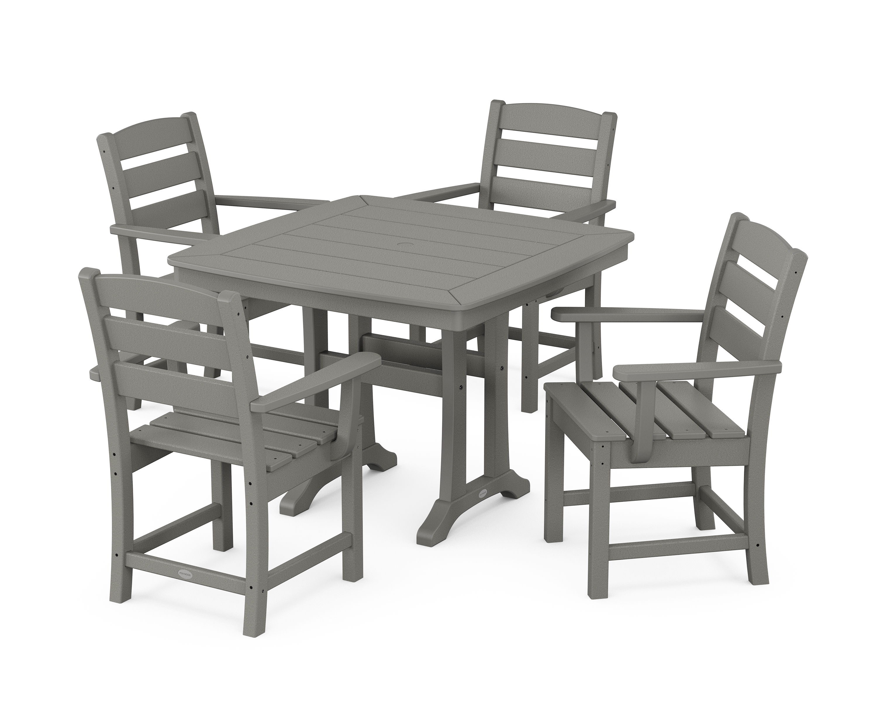 POLYWOOD Lakeside 5-Piece Dining Set with Trestle Legs