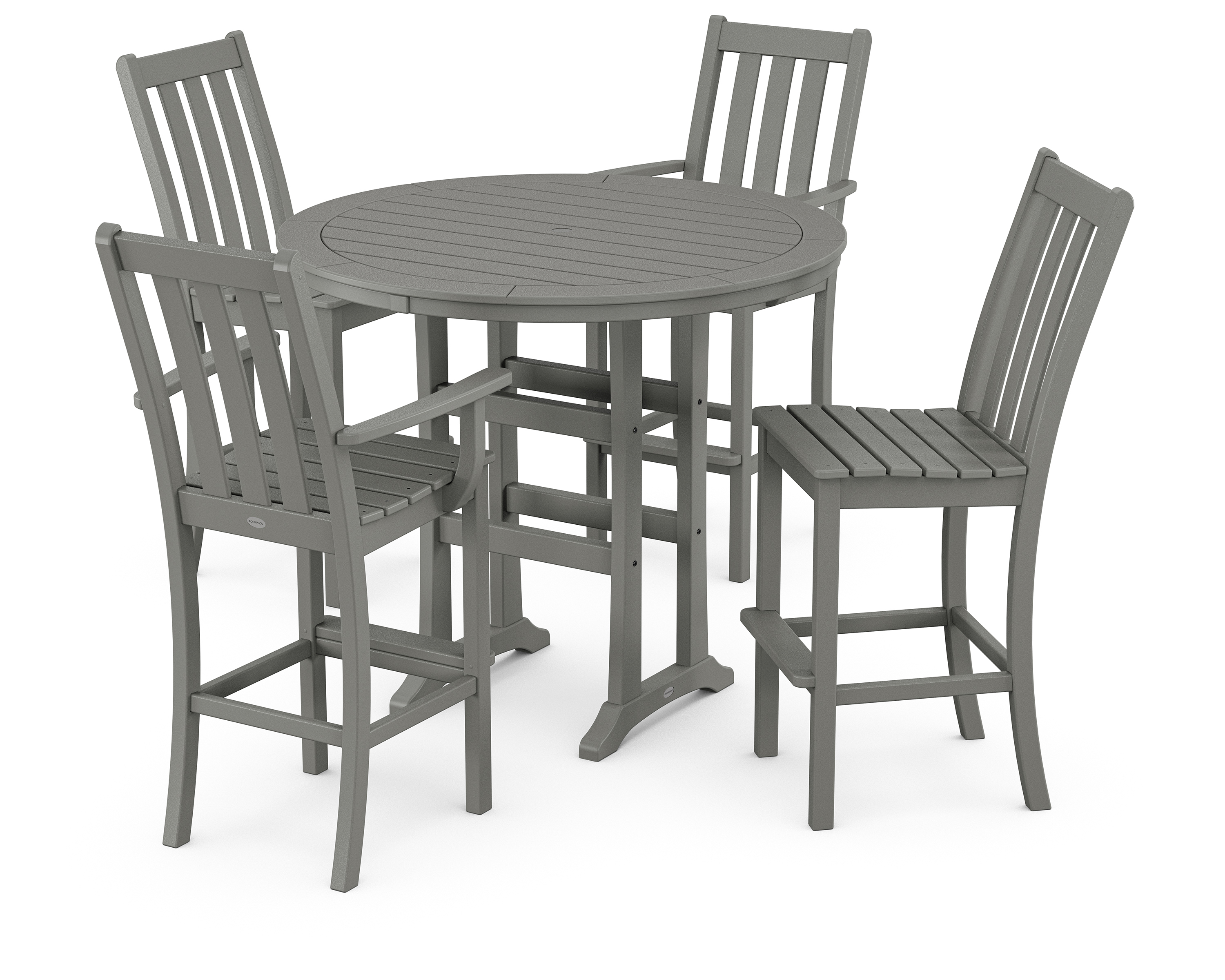 POLYWOOD Vineyard 5-Piece Nautical Trestle Bar Set