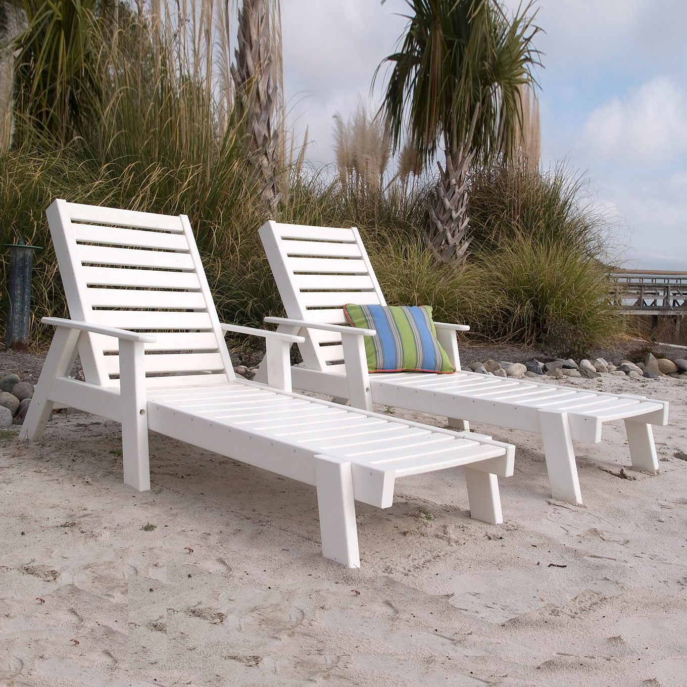 POLYWOOD Captain Chaise Lounge Seating Set