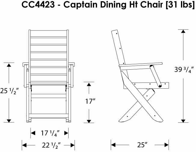 POLYWOOD Captain Dining Chair
