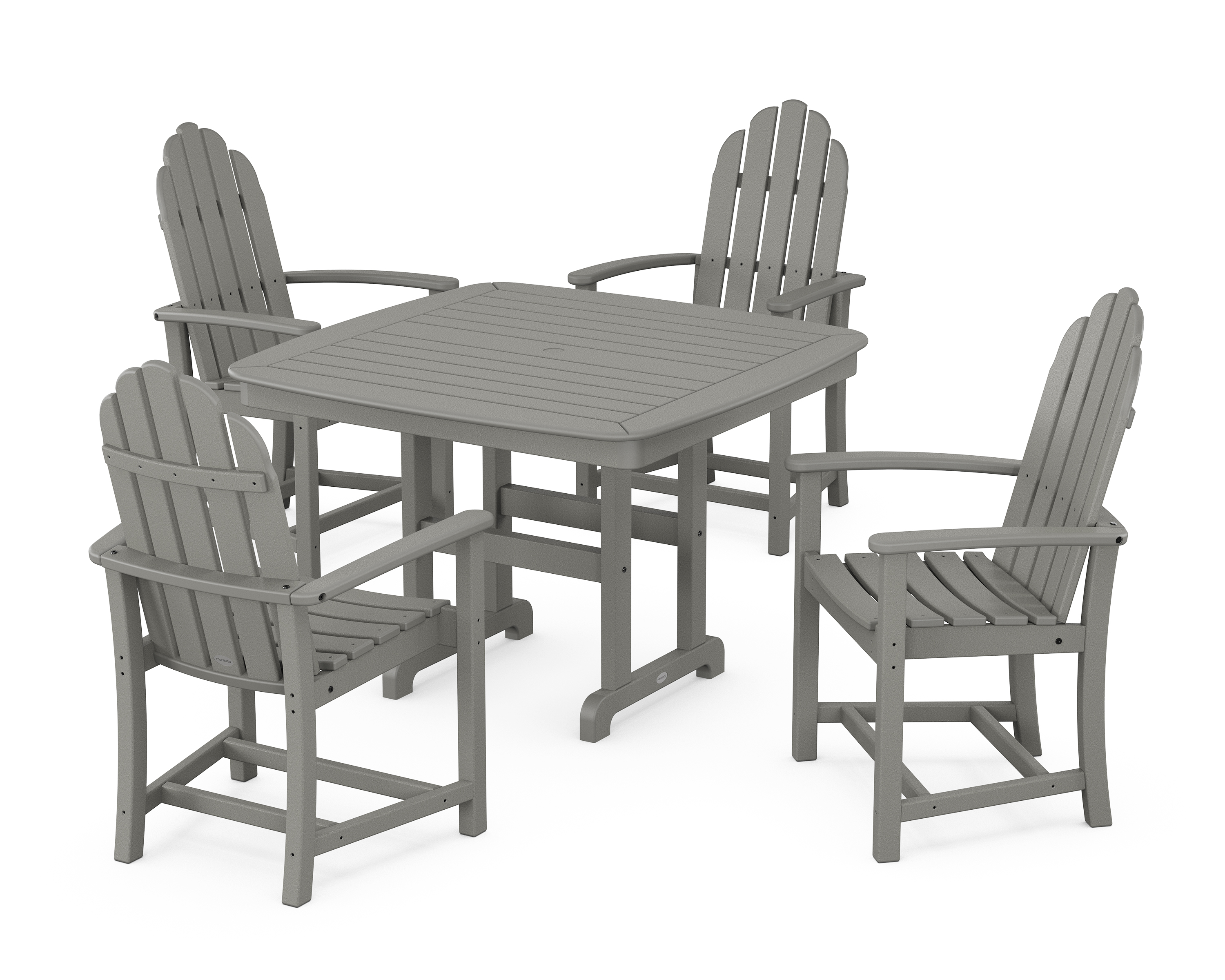 POLYWOOD Classic Adirondack 5-Piece Dining Set with Trestle Legs