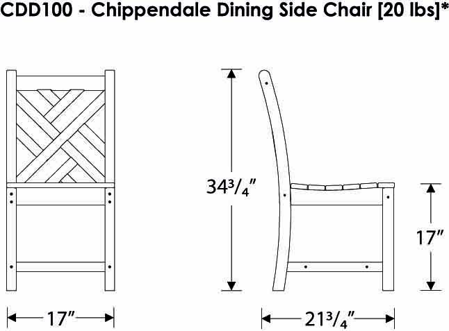 POLYWOOD Chippendale Side Chair