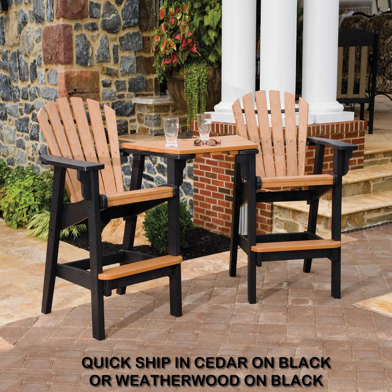 Breezesta Coastal Bar Height Tete-a-Tete Set