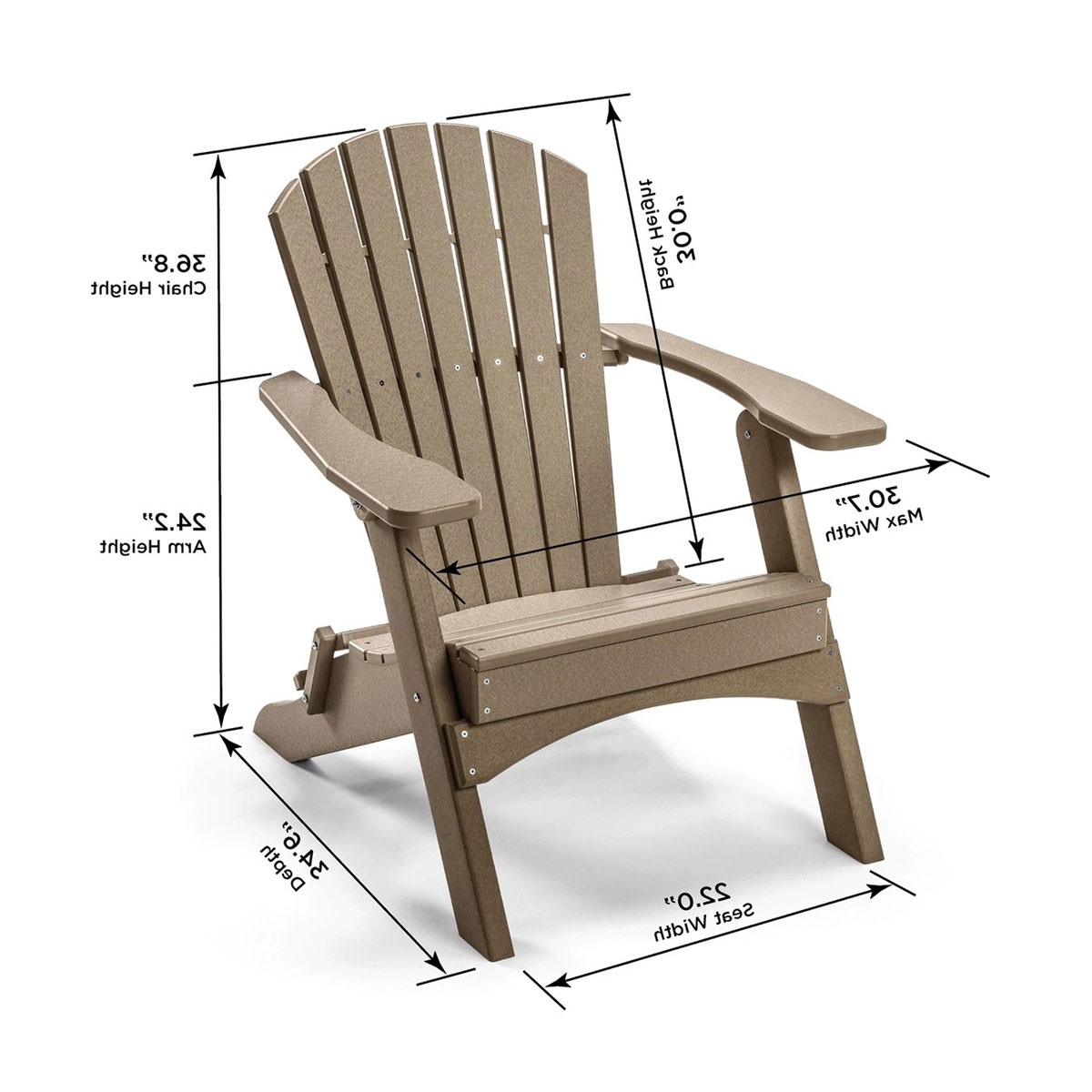 Perfect Choice Classic Folding Adirondack Chair