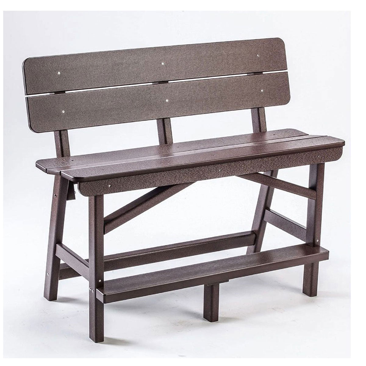 Perfect Choice Classic Standard Bar Height Bench with Back