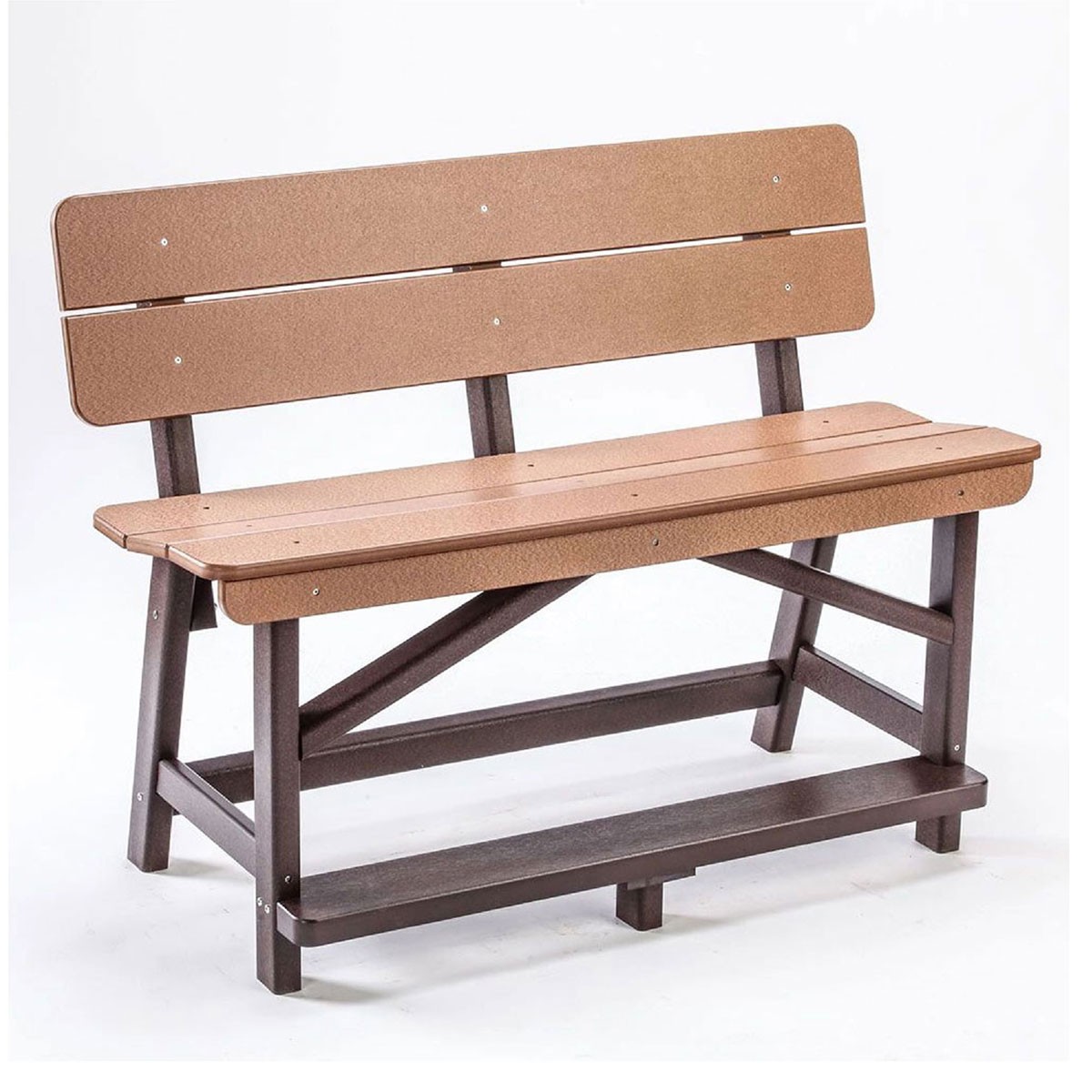 Perfect Choice Classic Standard Counter Height Bench with Back