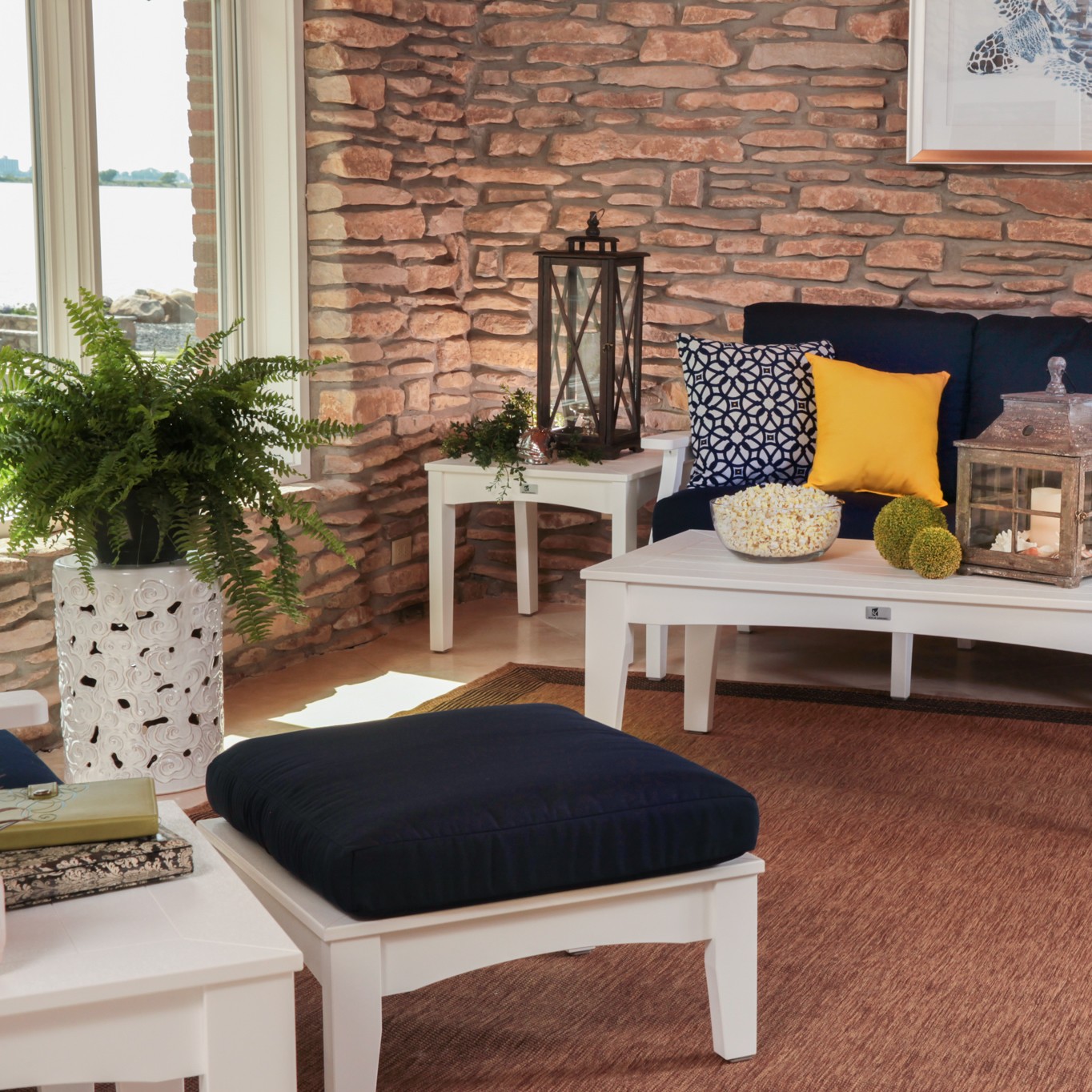 Berlin Gardens Classic Terrace Ottoman