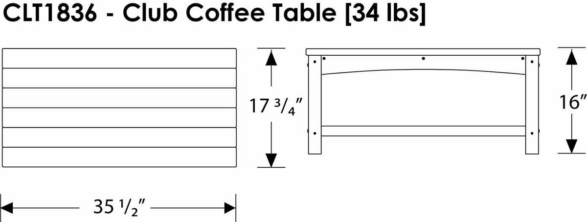 POLYWOOD Club Coffee Table