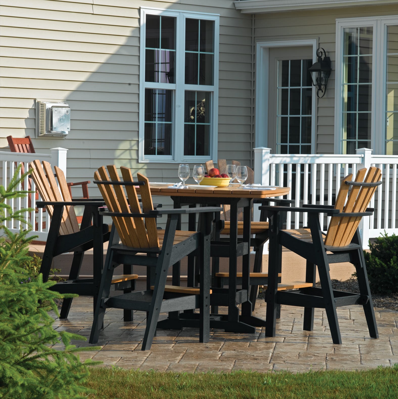 Table and Chairs sold separately - shown in Cedar on Blackkkkk