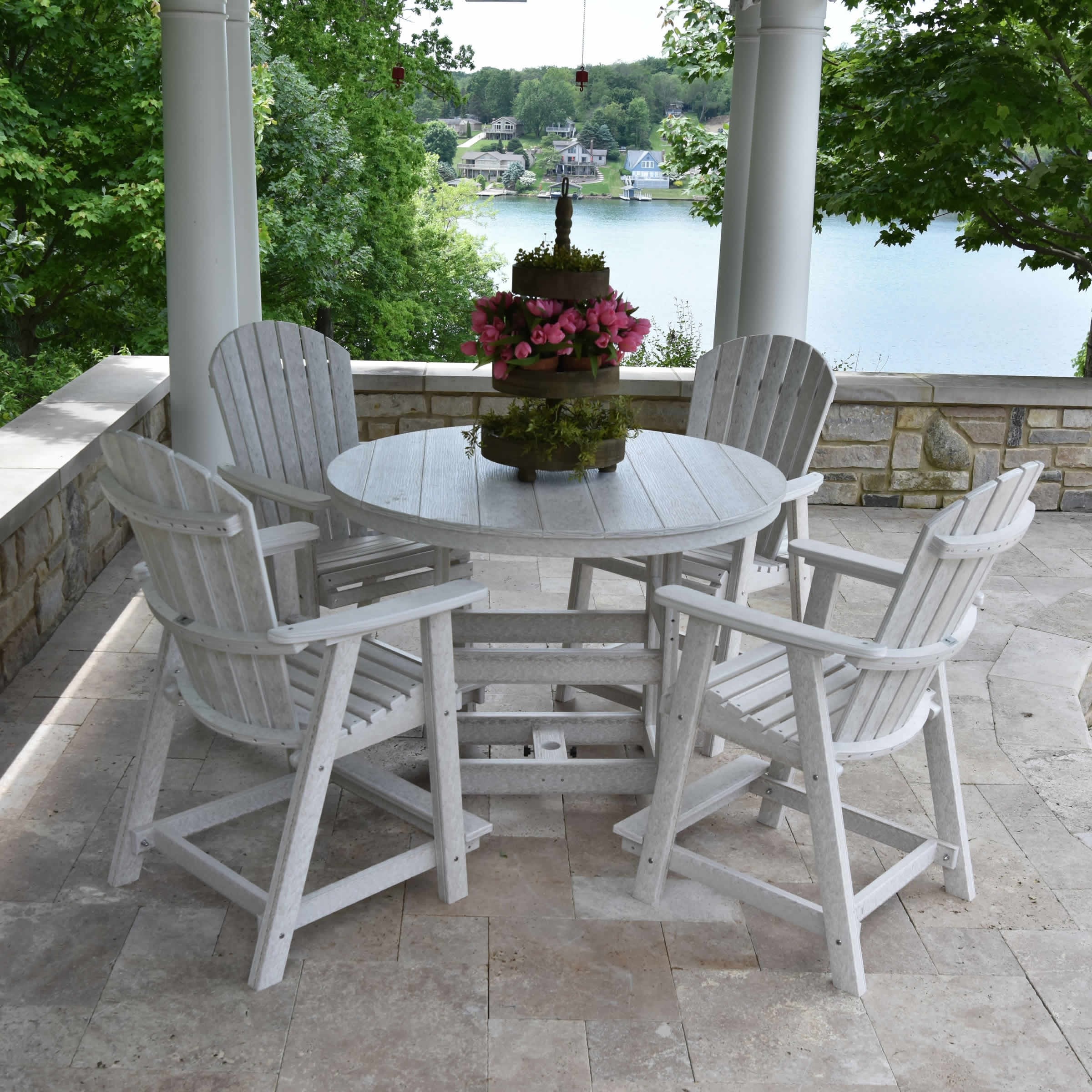 Berlin Gardens Round 5 Pc Counter Dining Set