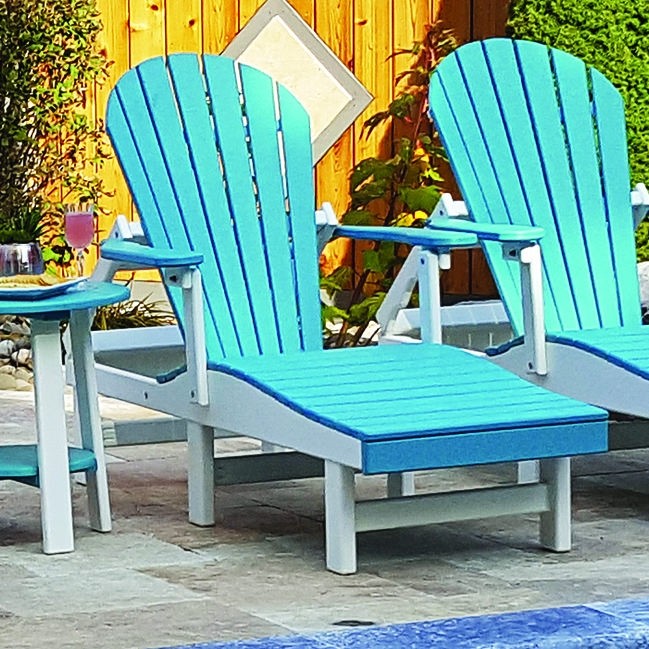 Amish Poly Comfy-Back Chaise Lounge - Sold in Pairs