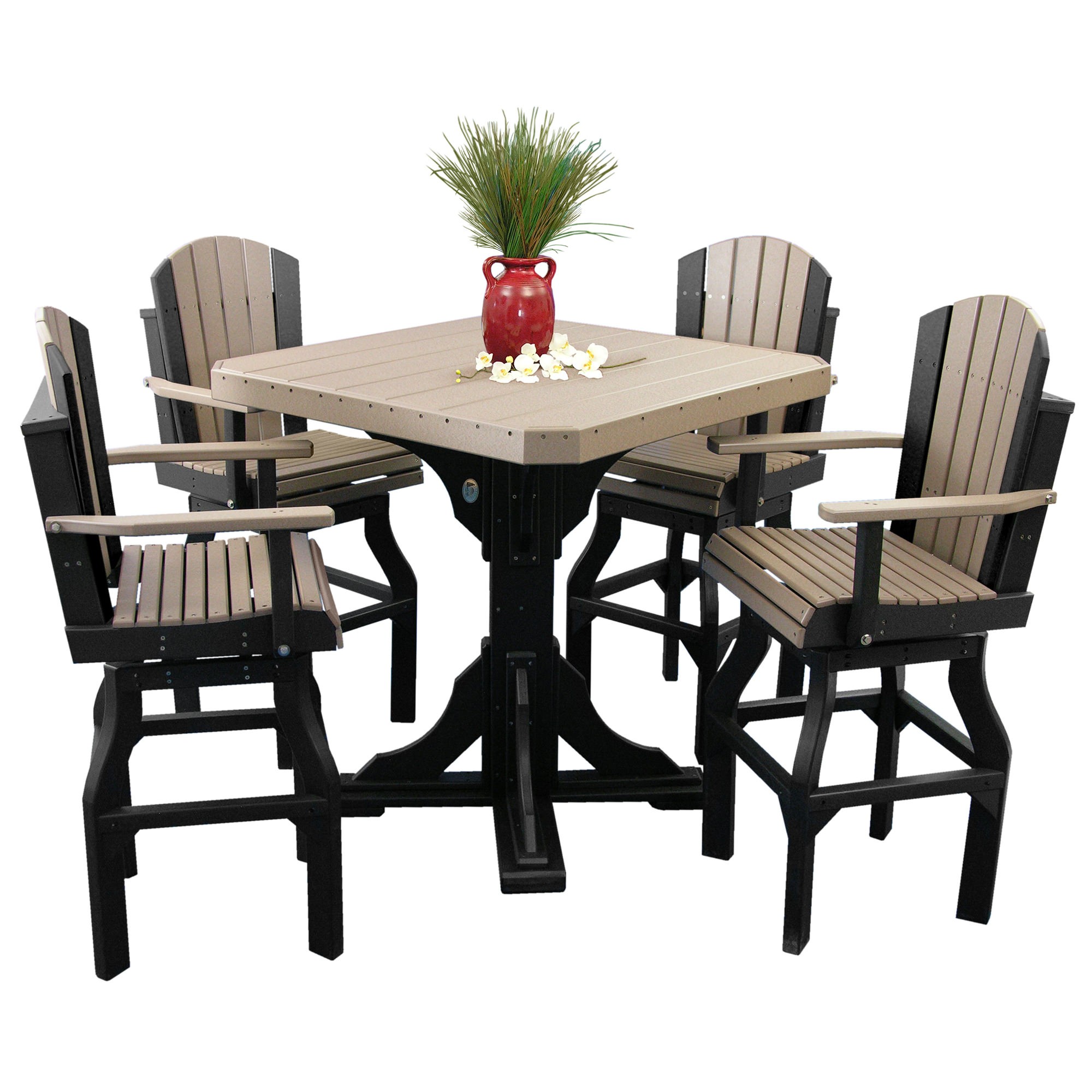Luxcraft Adirondack Bar Swivel Dining Set