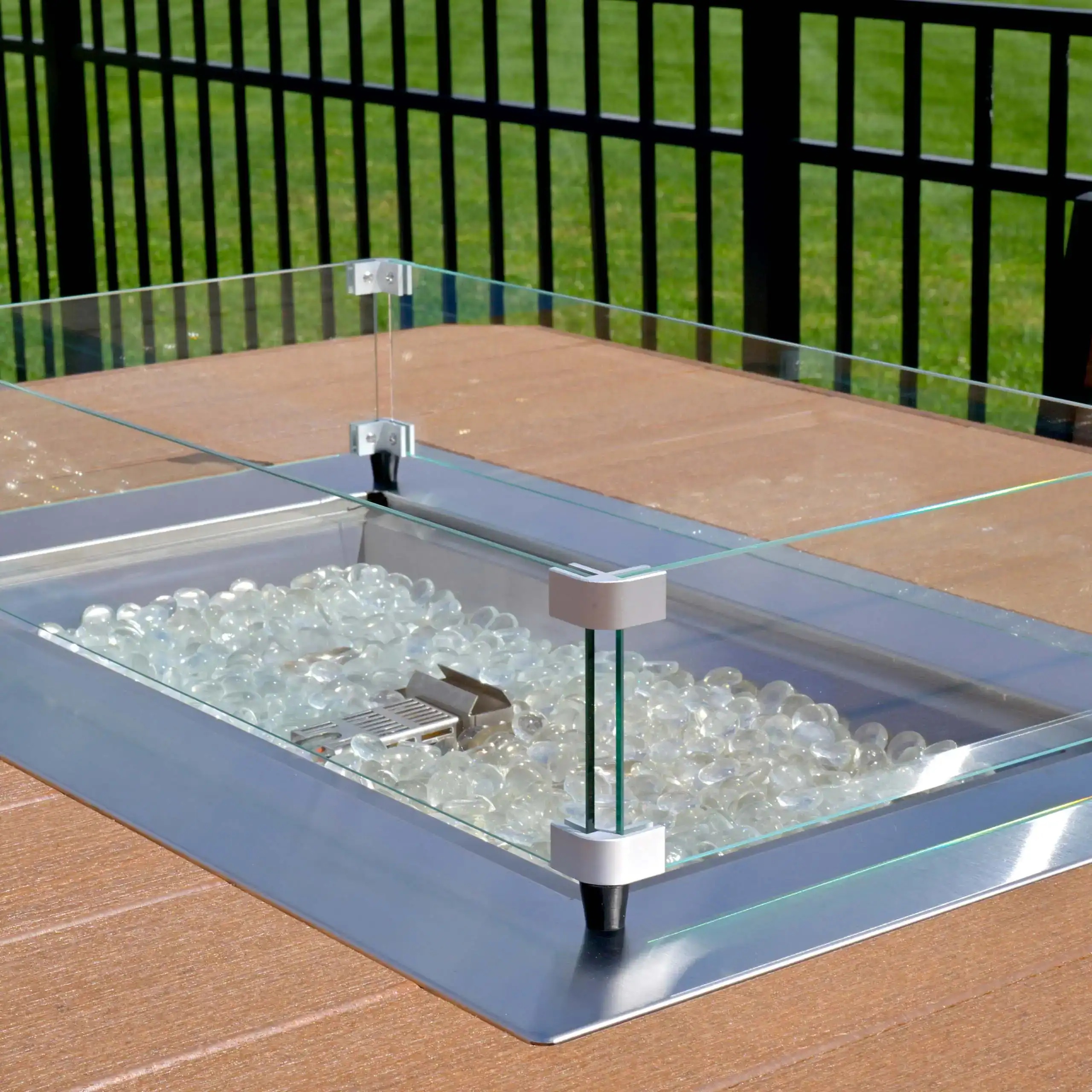 LuxCraft Lumin 62" Rectangular Counter Fire Table - Gallery Image 2
