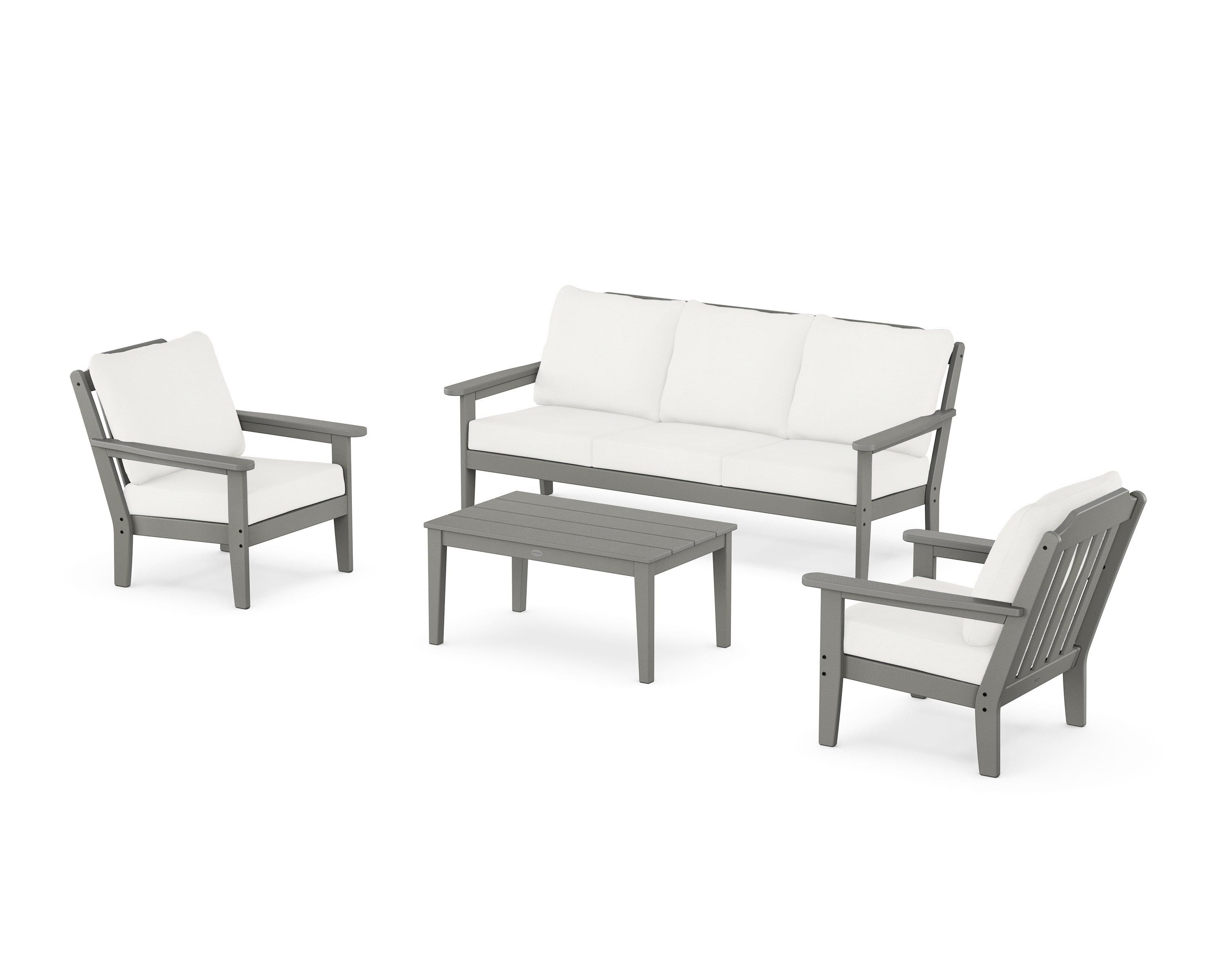 POLYWOOD Cottage 4-Piece Deep Seating Set with Sofa