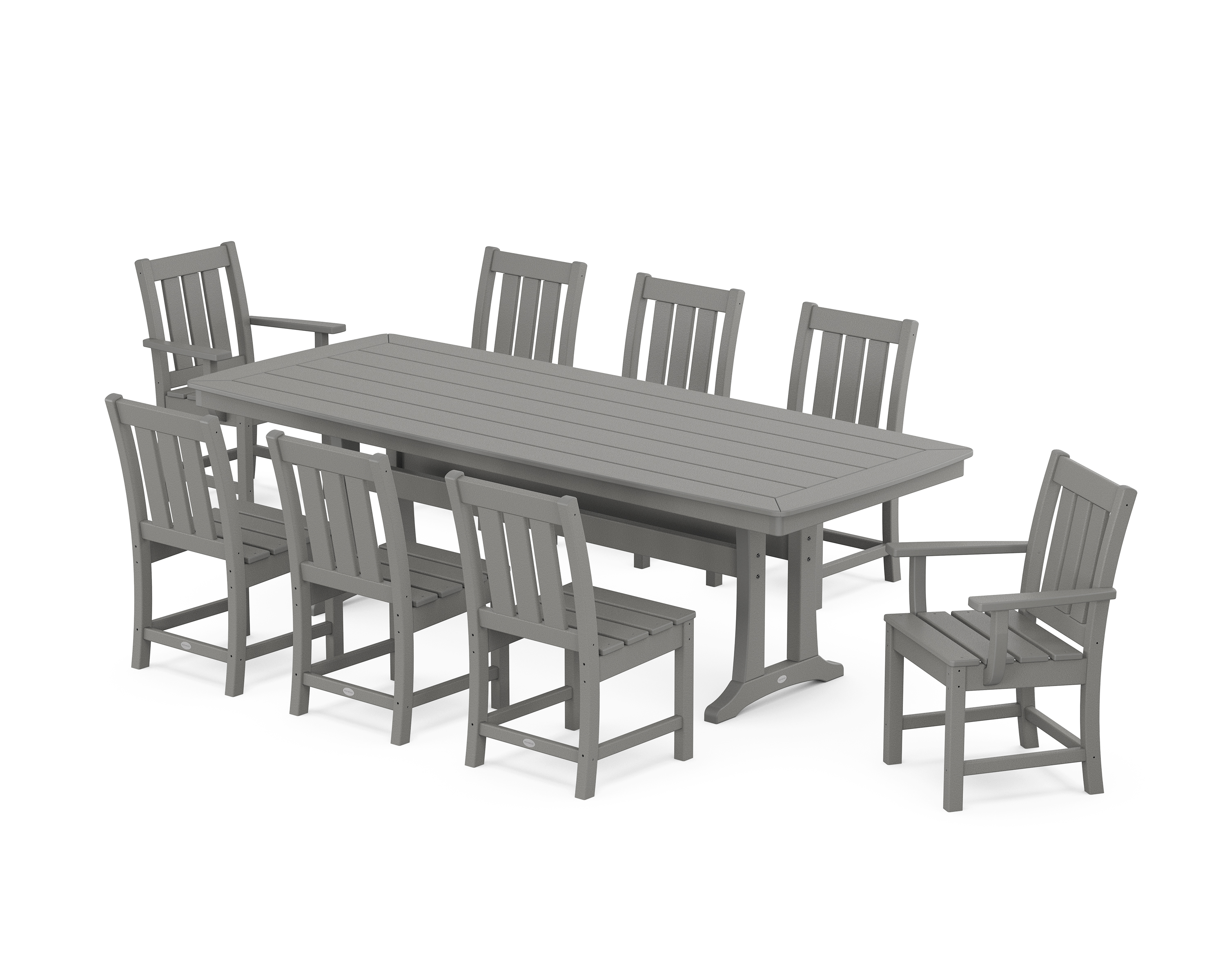 POLYWOOD Oxford 9-Piece Dining Set with Trestle Legs