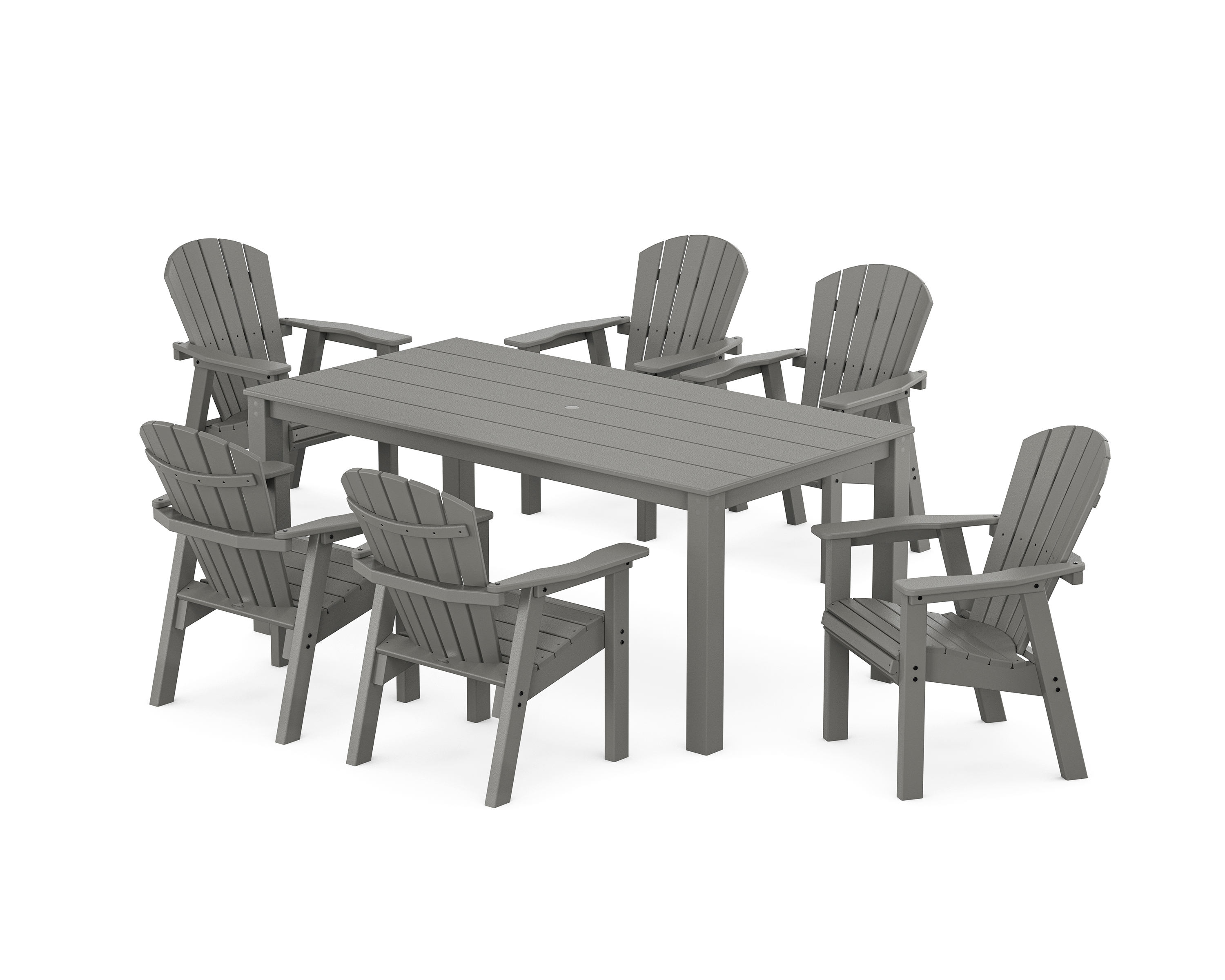 POLYWOOD Seashell 7-Piece Parsons Dining Set