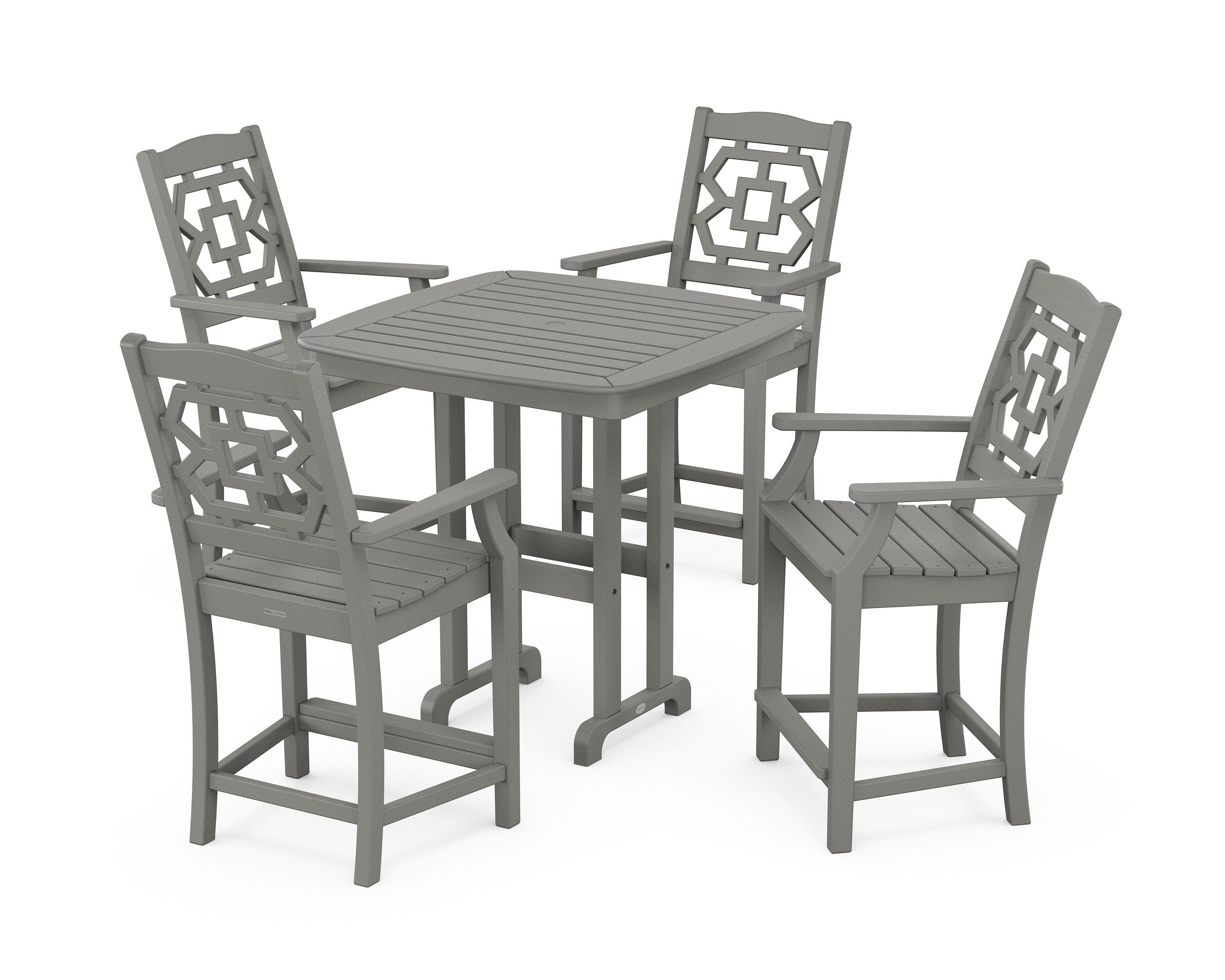 POLYWOOD Chinoiserie 5-Piece Counter Set