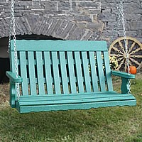 Recycled Poly Lumber Deluxe Slat Back Porch Swing
