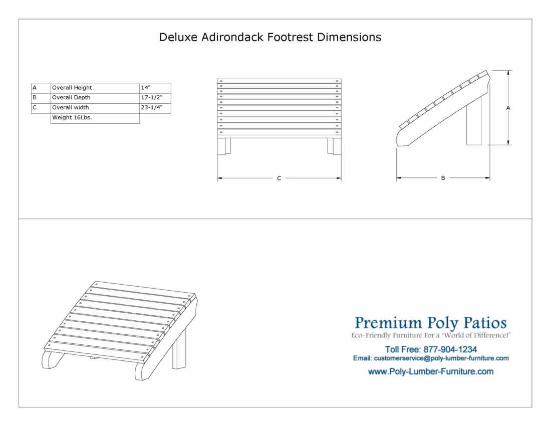 Luxcraft Deluxe Adirondack 5 pc Seating Set