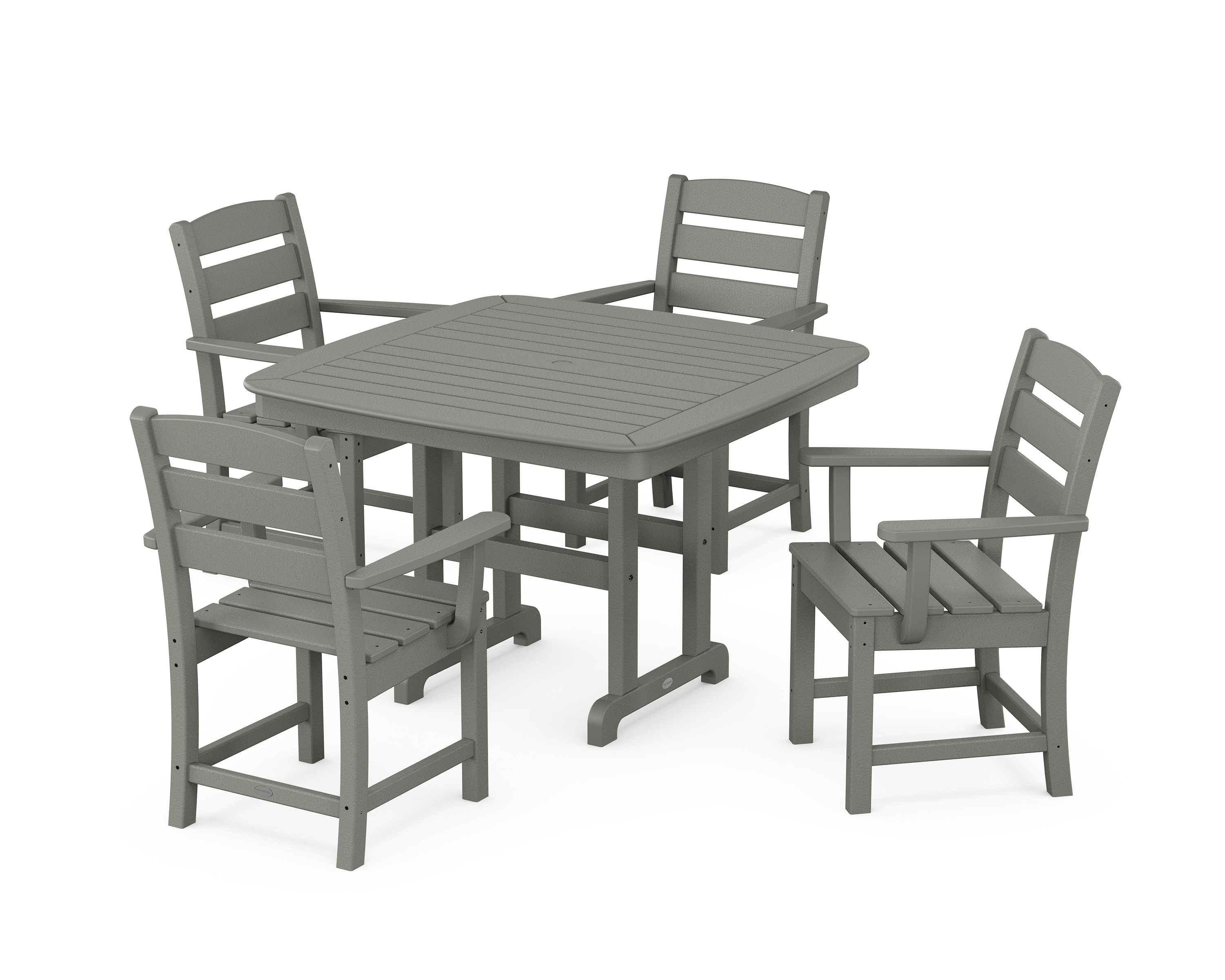 POLYWOOD Lakeside 5-Piece Dining Set with Trestle Legs