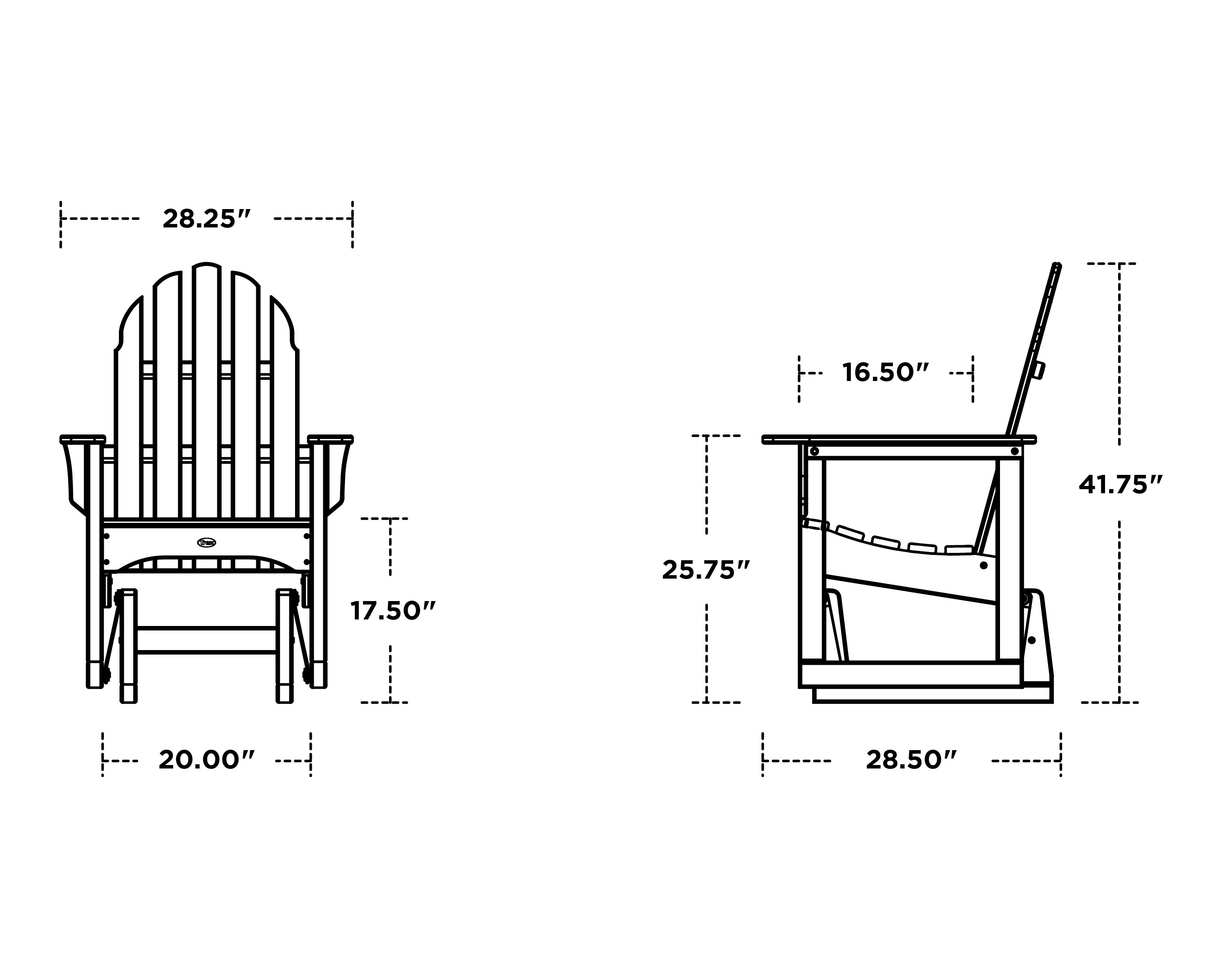 Trex® Outdoor Furniture™ Cape Cod Adirondack Glider Chair
