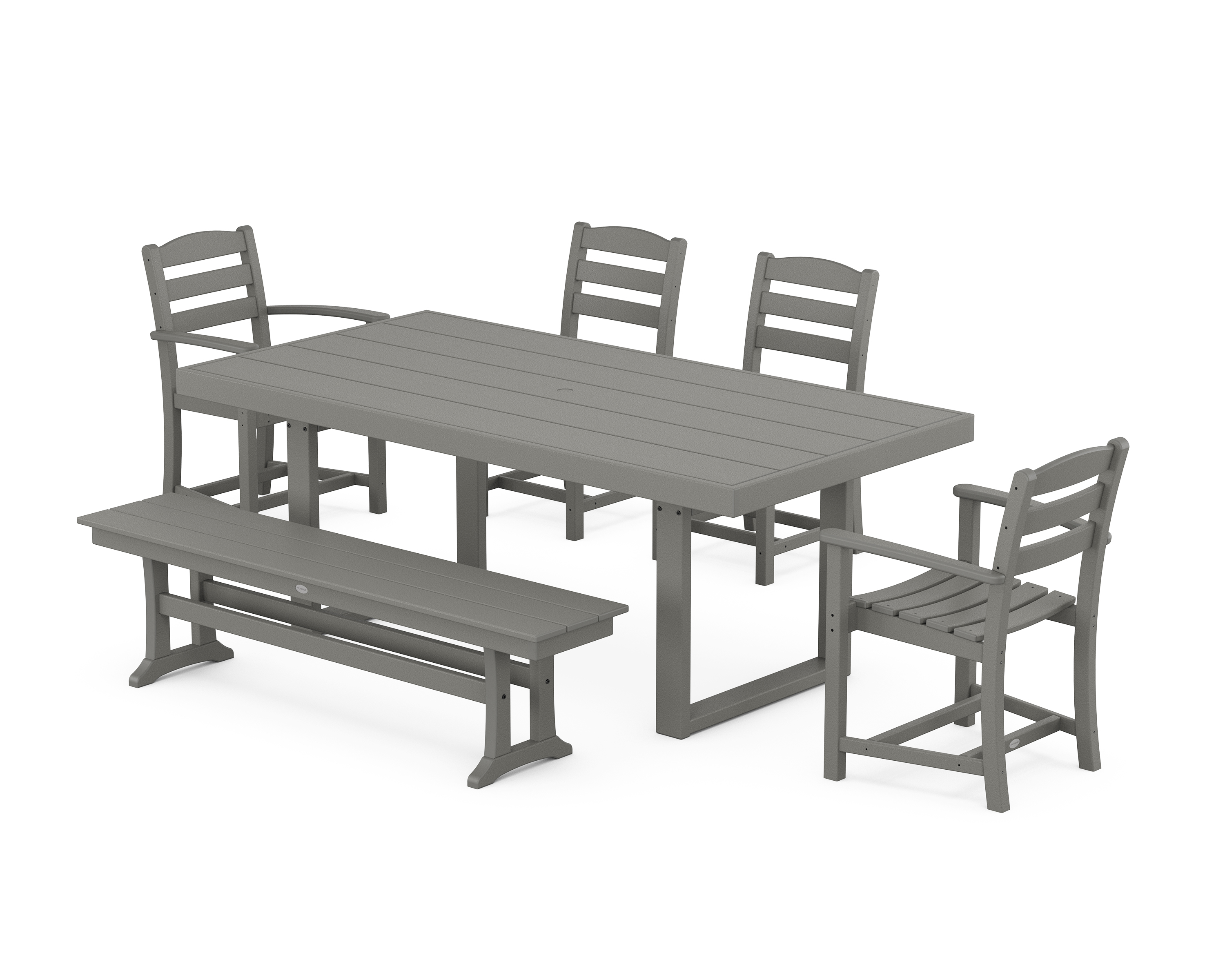 POLYWOOD La Casa Café 6-Piece Dining Set with Bench