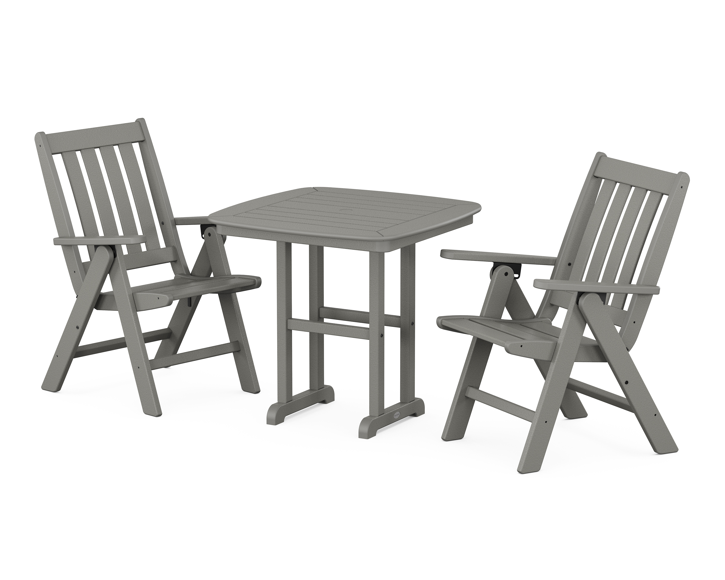 POLYWOOD Vineyard Folding Chair 3-Piece Dining Set