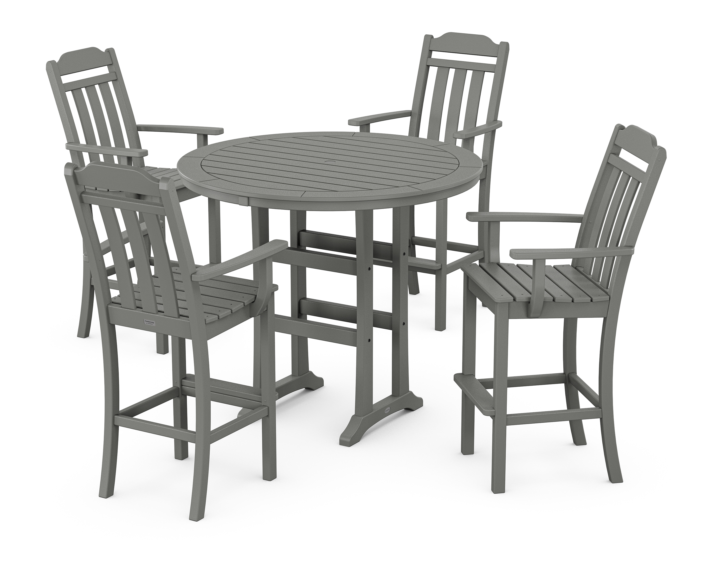 POLYWOOD Cottage 5-Piece Round Bar Set