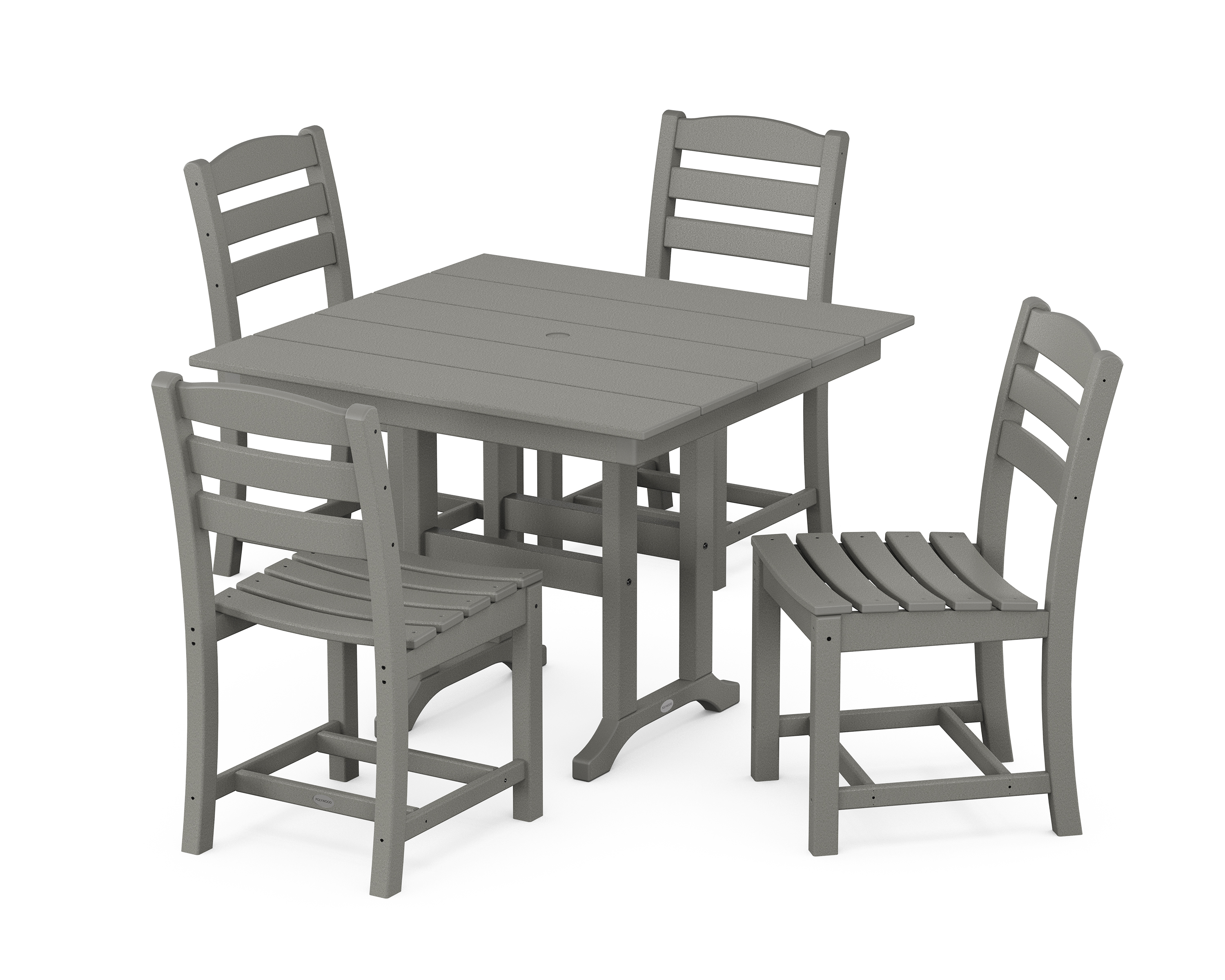 POLYWOOD La Casa Café Side Chair 5-Piece Farmhouse Dining Set