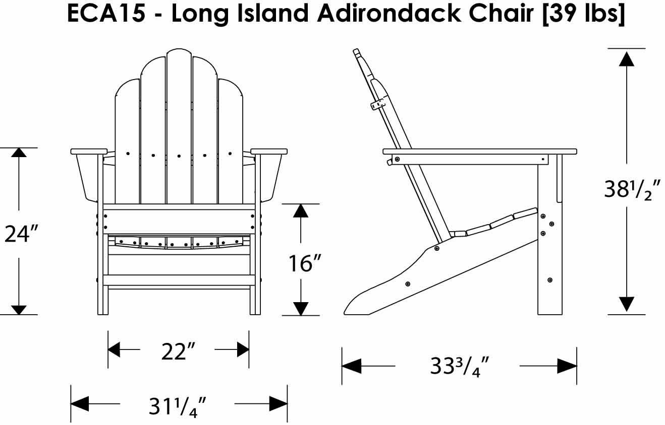 POLYWOOD® Long Island Adirondack Chair