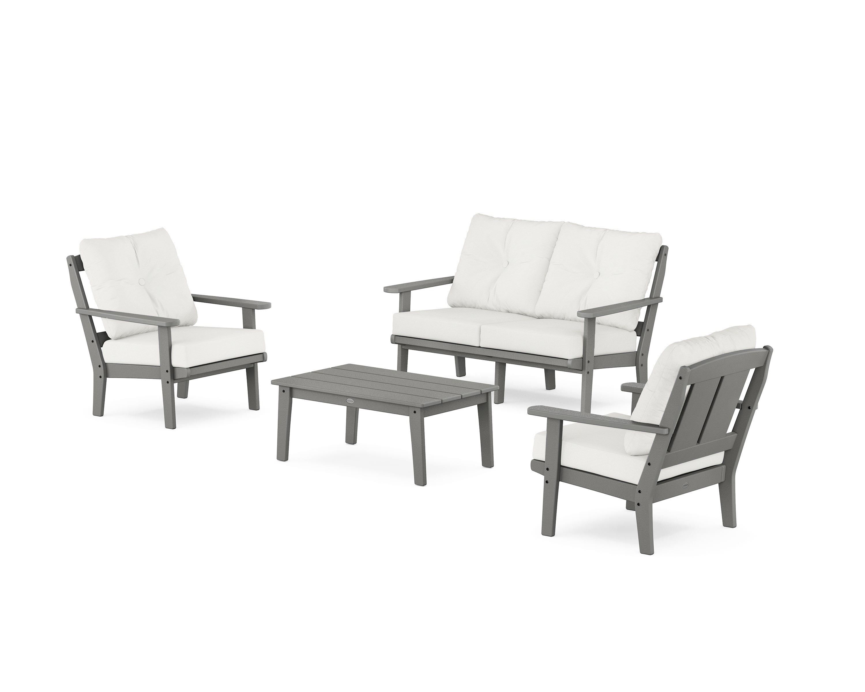 POLYWOOD Mission 4-Piece Deep Seating Set with Loveseat