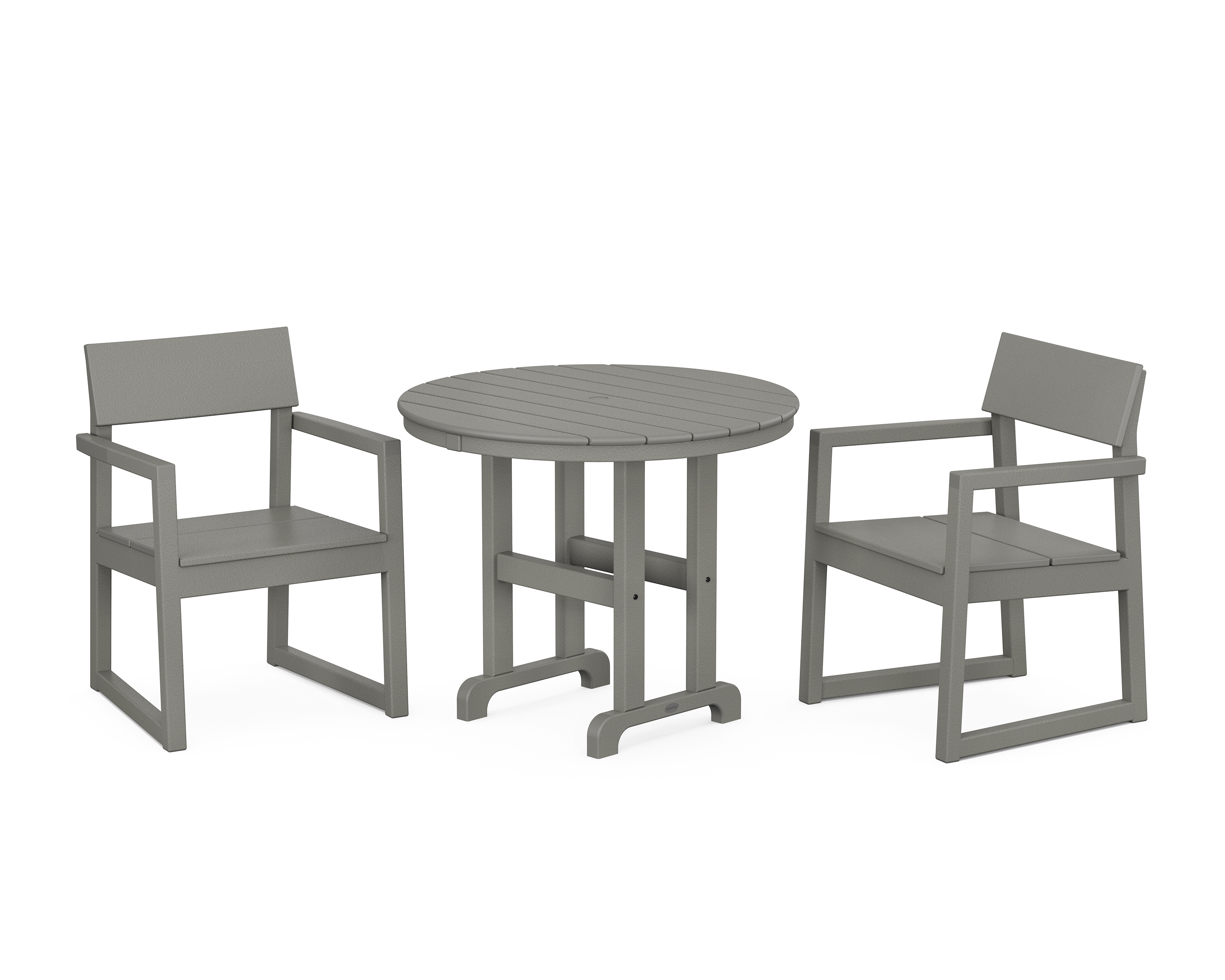 POLYWOOD EDGE 3-Piece Round Dining Set