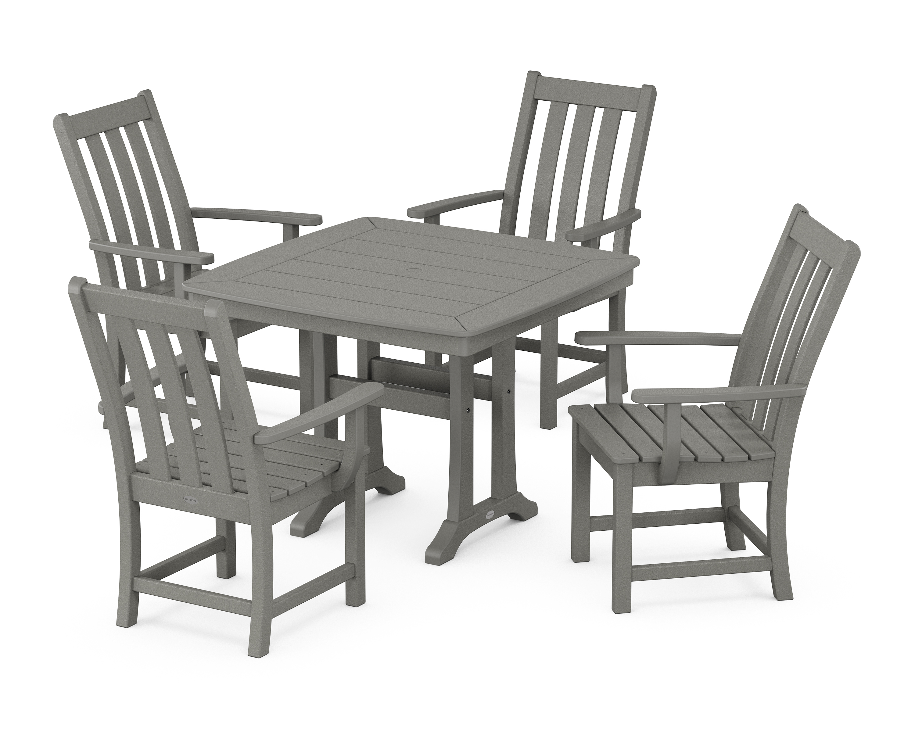 POLYWOOD Vineyard 5-Piece Dining Set with Trestle Legs
