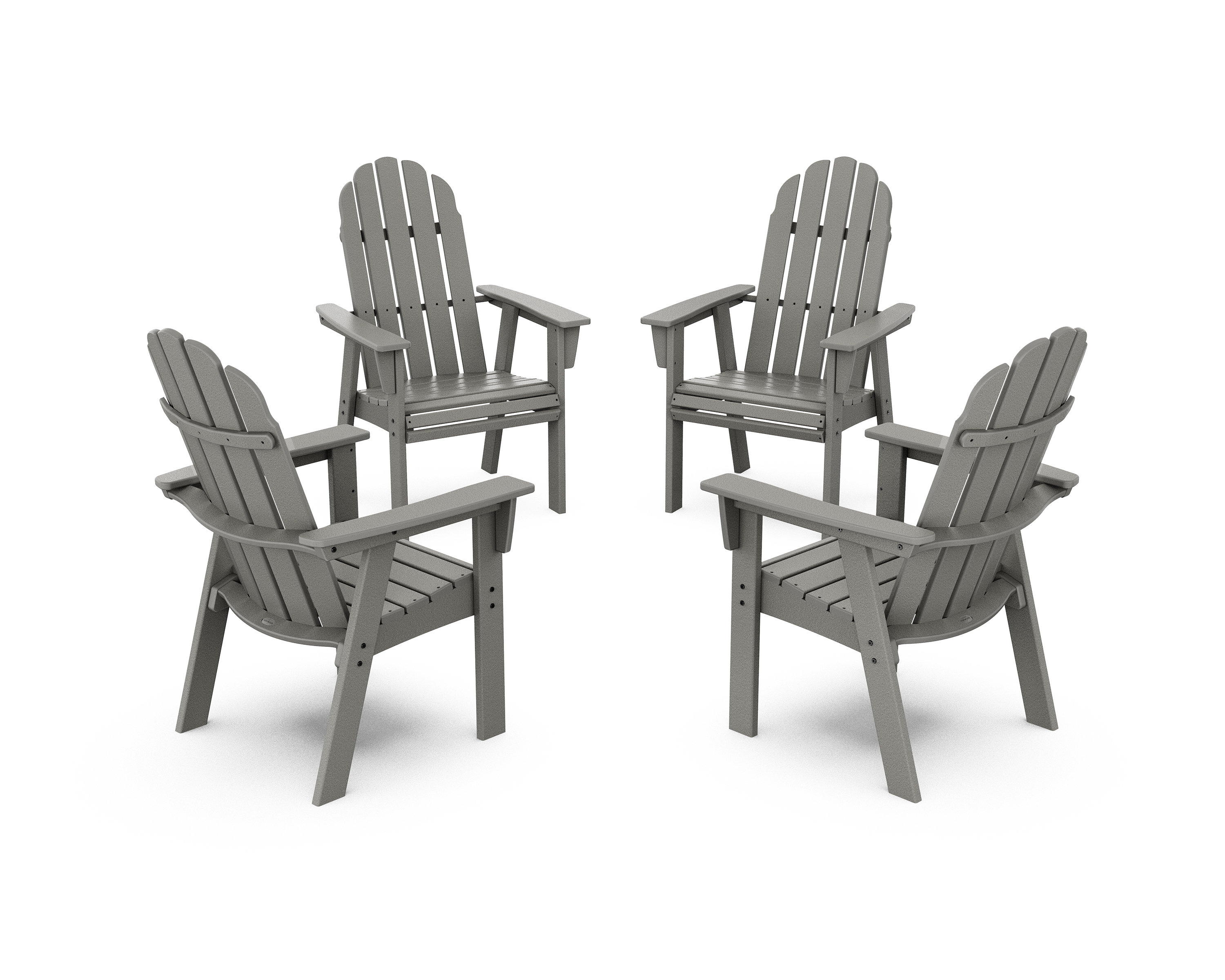 POLYWOOD Vineyard 4-Piece Curveback Upright Adirondack Conversation Set