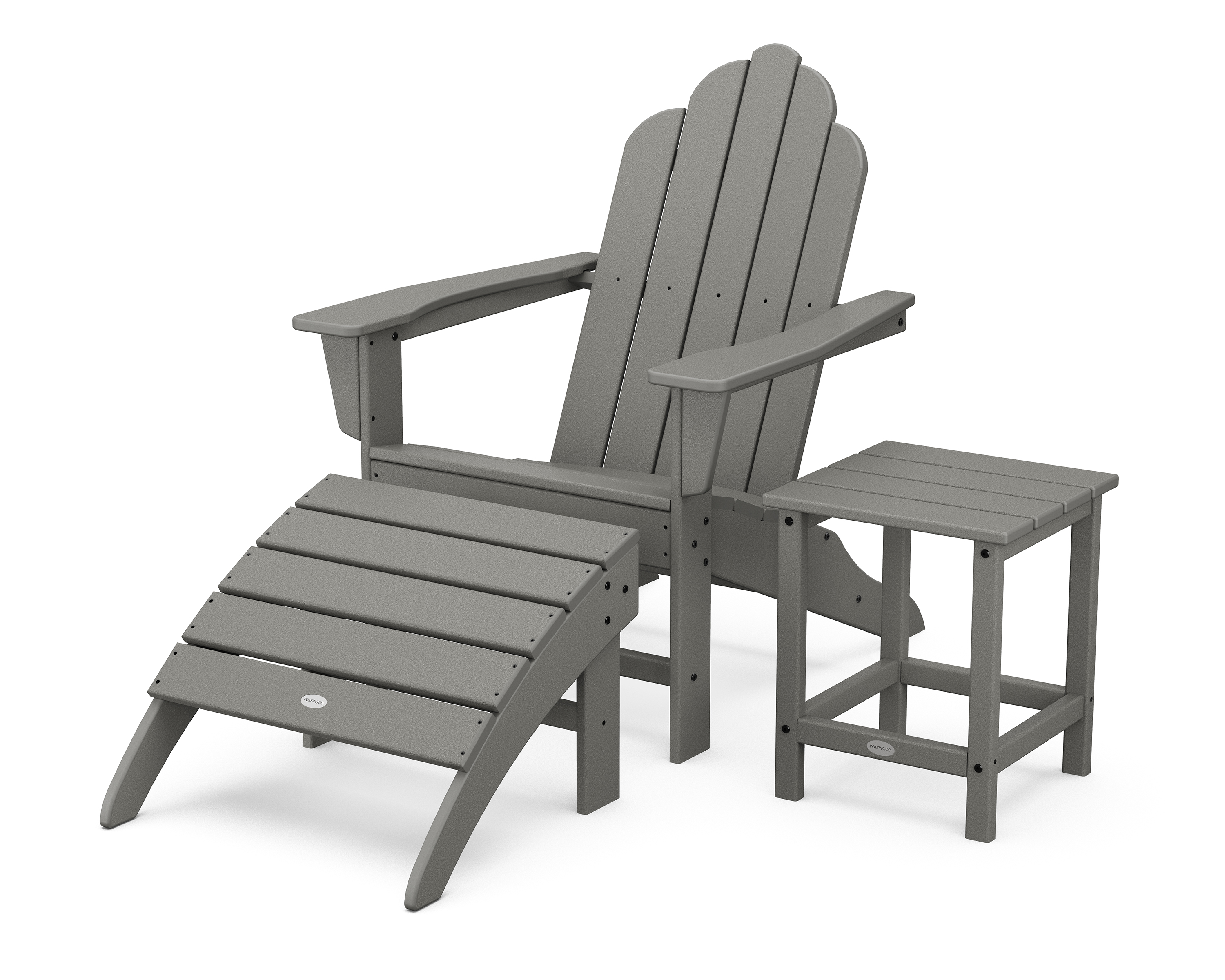 POLYWOOD Long Island Adirondack 3-Piece Set