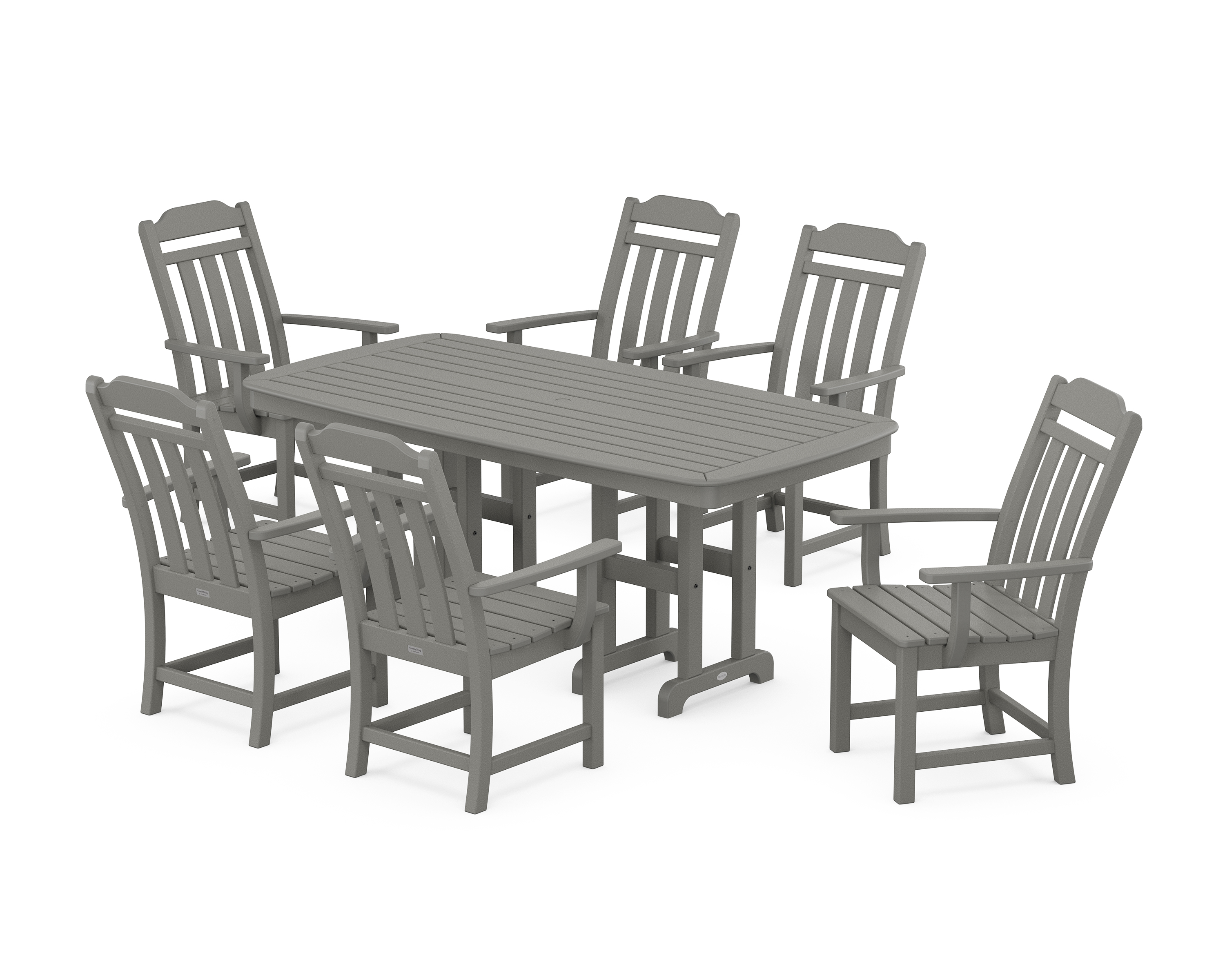 POLYWOOD Cottage Arm Chair 7-Piece Dining Set