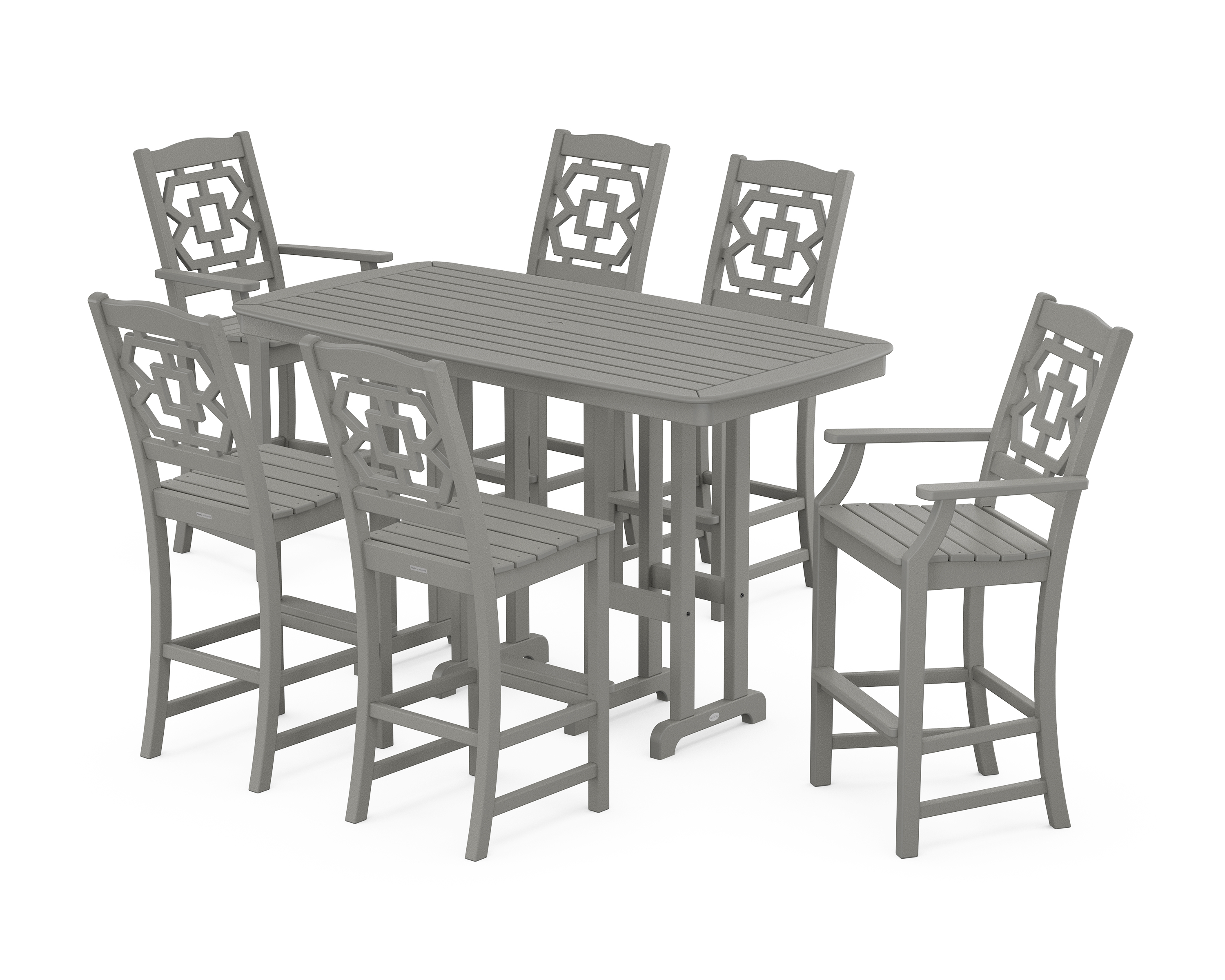POLYWOOD Chinoiserie 7-Piece Bar Set