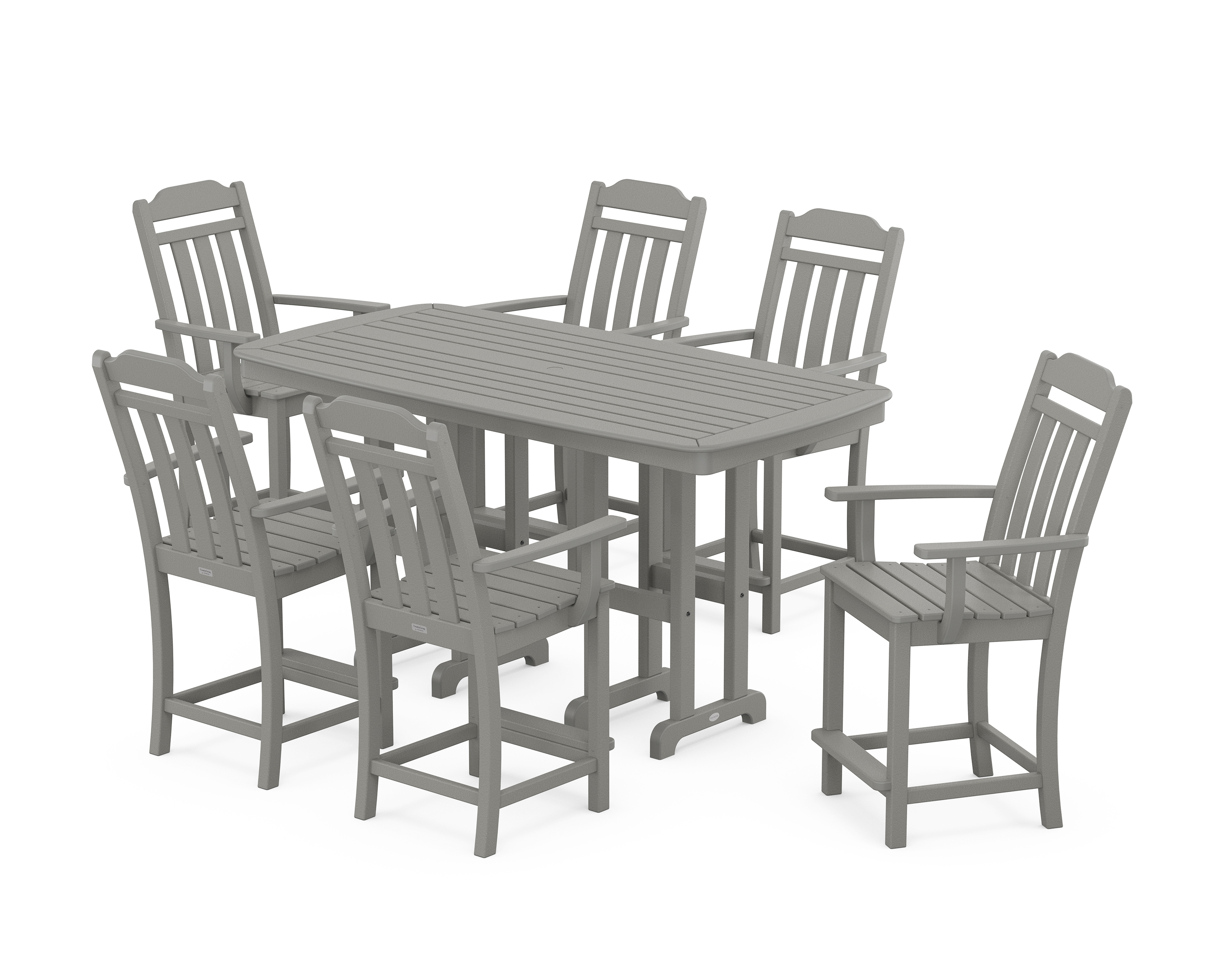 POLYWOOD Cottage Arm Chair 7-Piece Counter Set