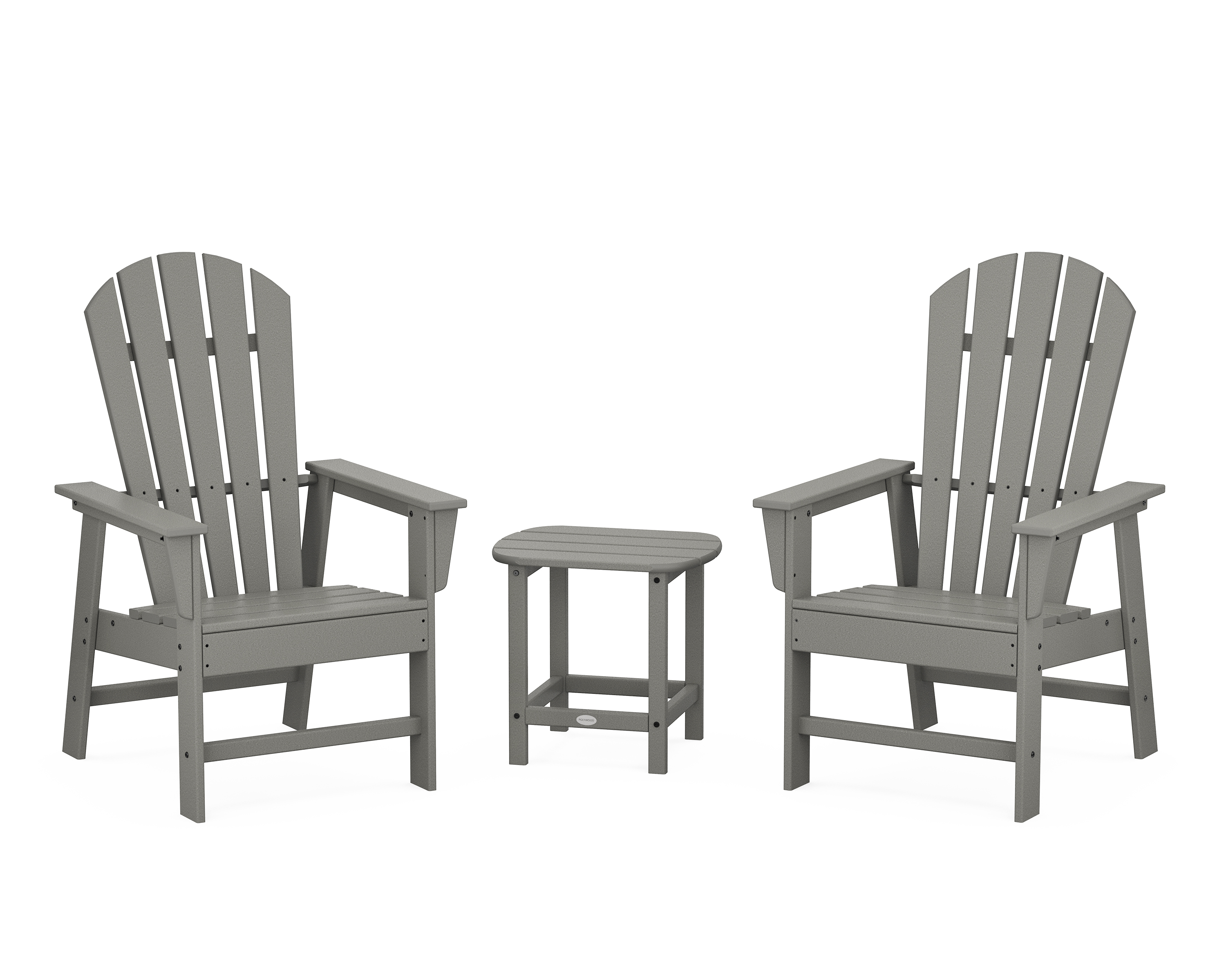POLYWOOD South Beach Casual Chair 3-Piece Set with 18" South Beach Side Table