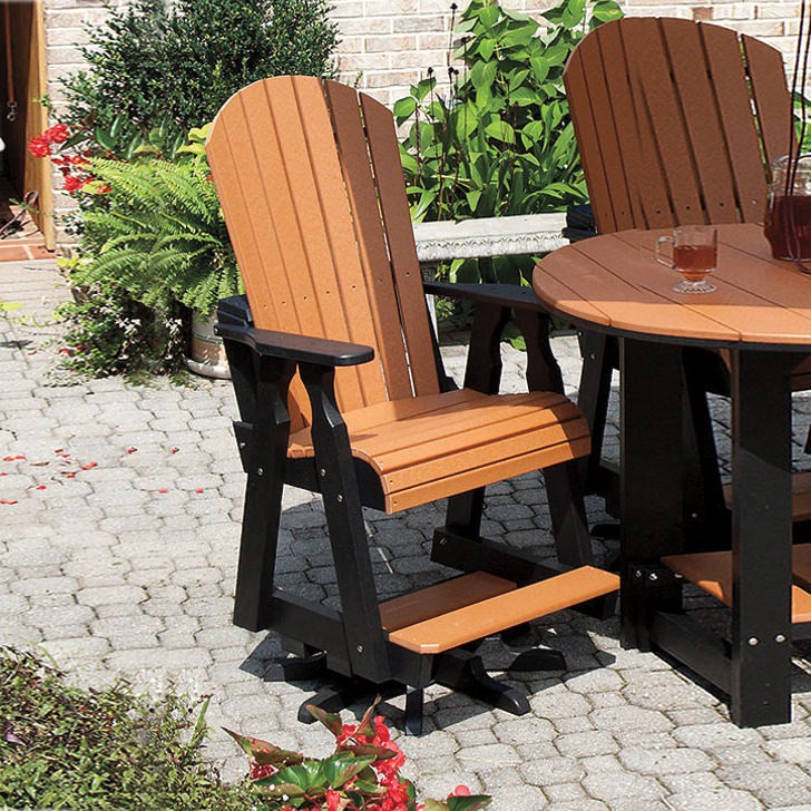 Amish Craft Poly Fanback Pub Swivel Chair