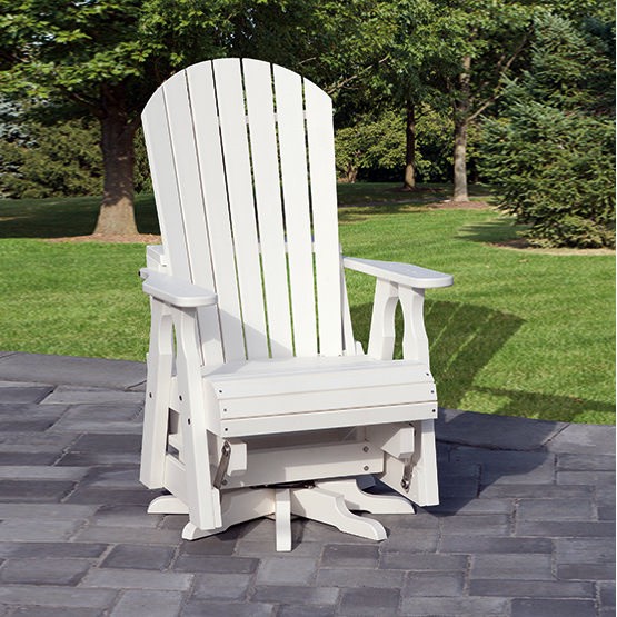 Amish Craft Poly Fanback Swivel Glider