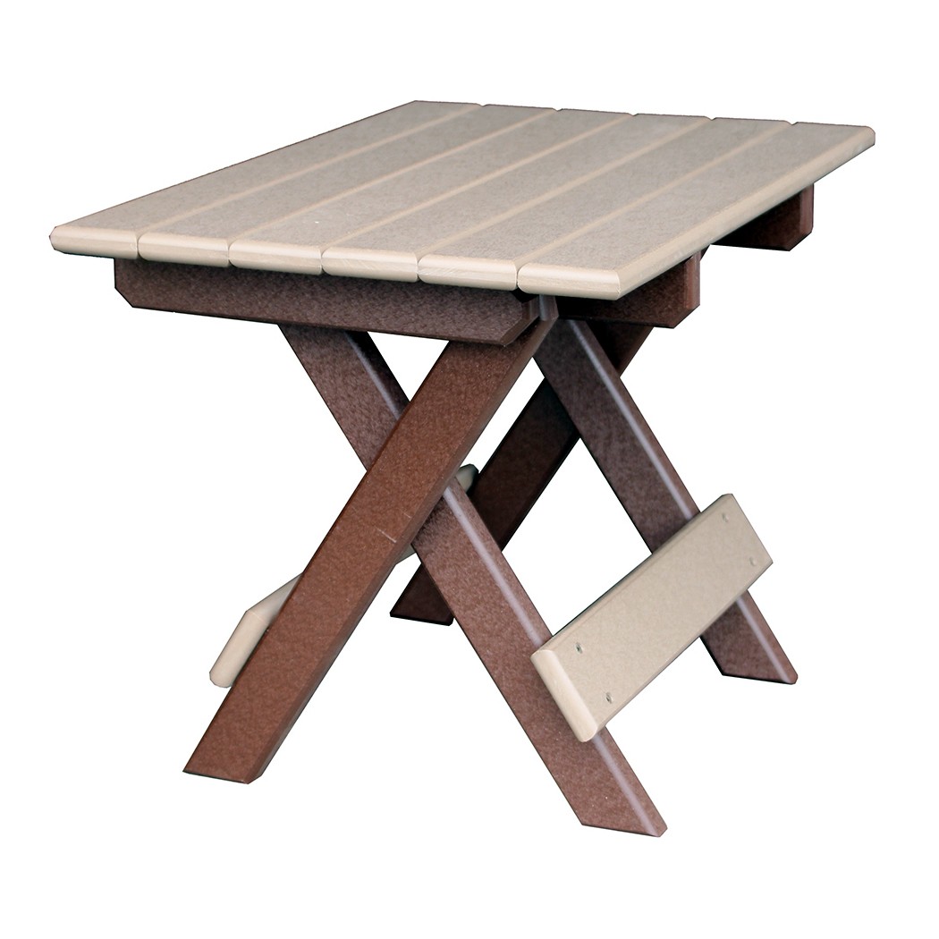 Amish Poly Folding End Table