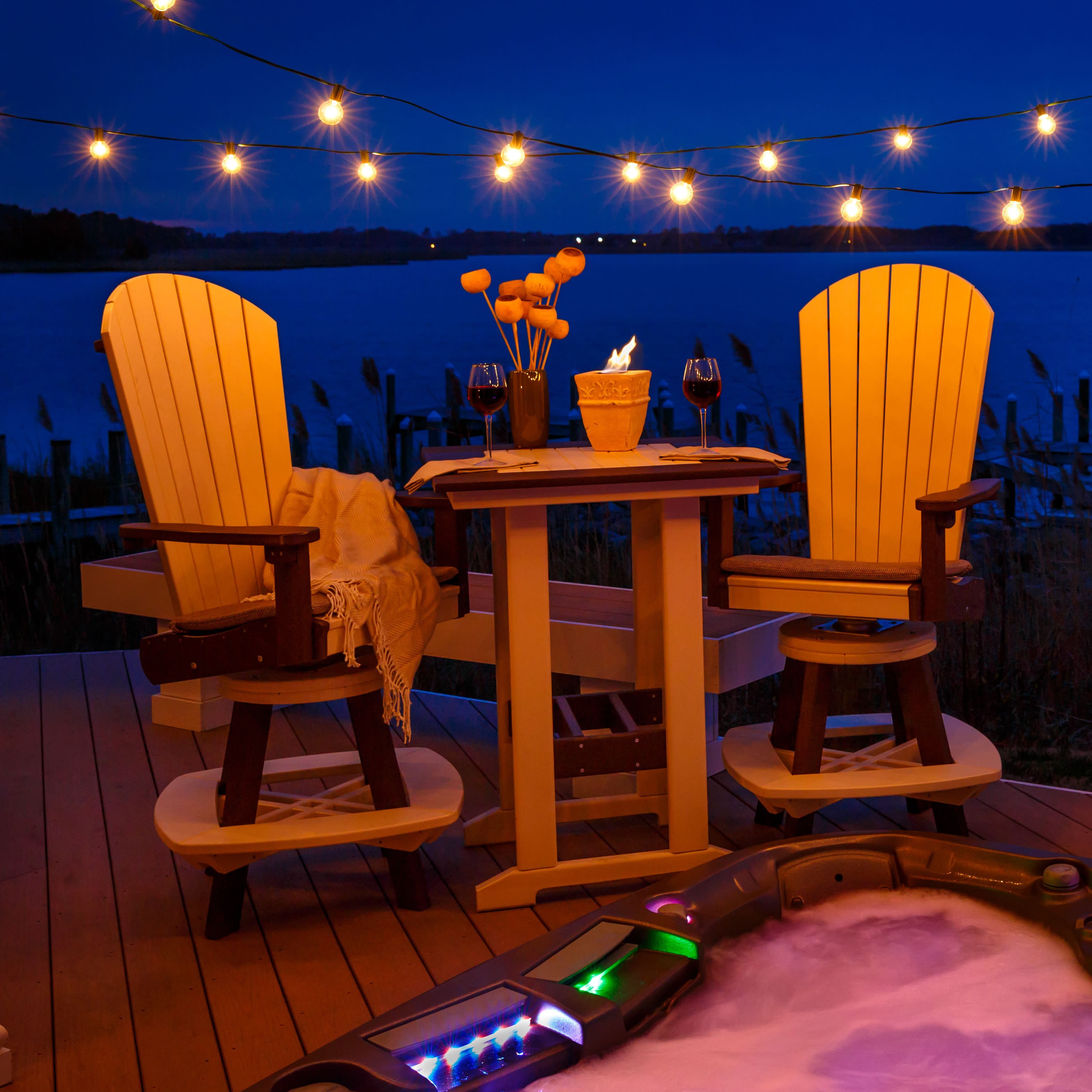 Finch Amish Poly Great Bay Swivel Bar Chair