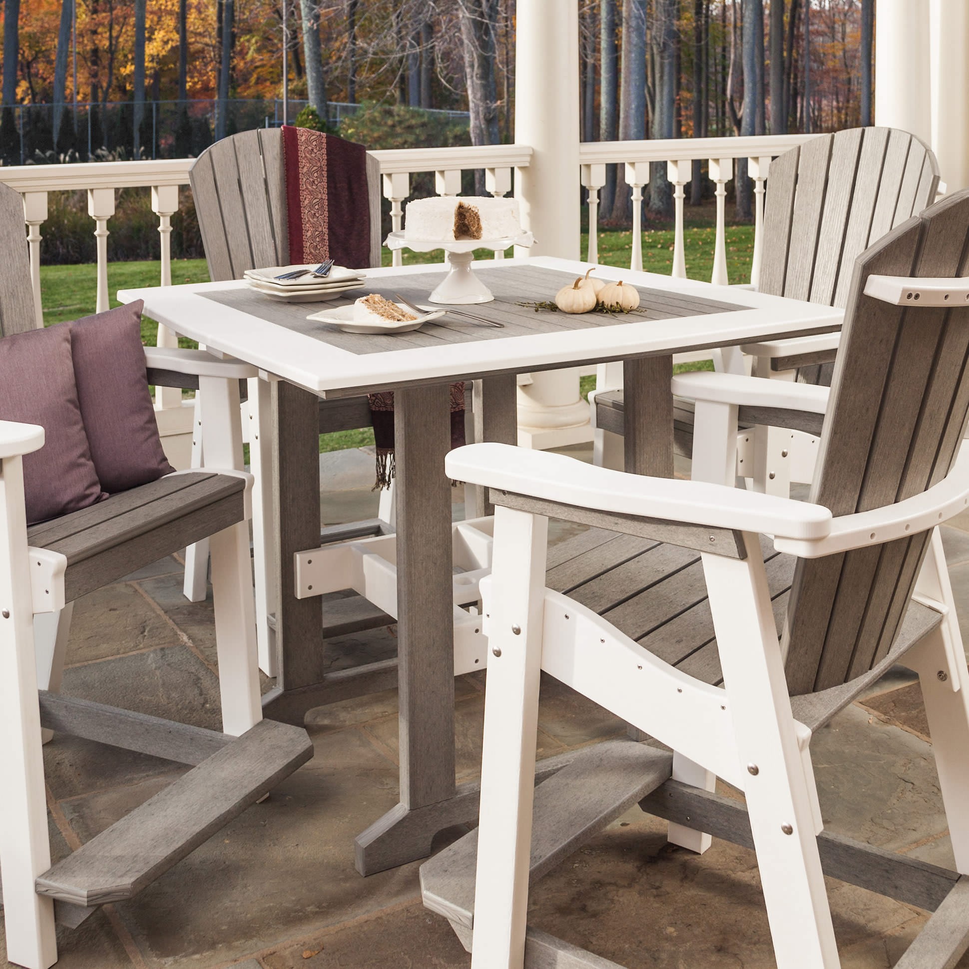 Finch Amish Poly 42 in x 43 in Great Bay Counter Table